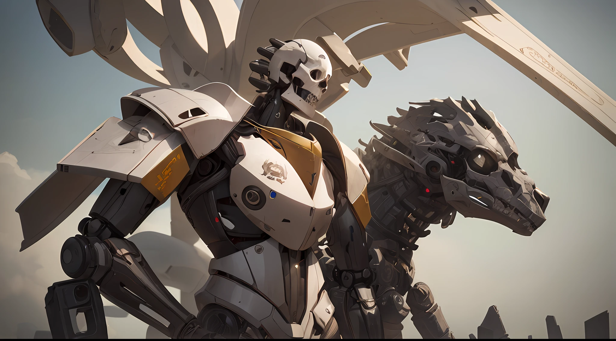 skull nousr robot, blindado, furtividade, design de personagens, altamente detalhado, detalhes intrincados, 3D digital, hard surface, tempo real, VFX, trending on ArtStation, sharp-focus, UHD, HDR