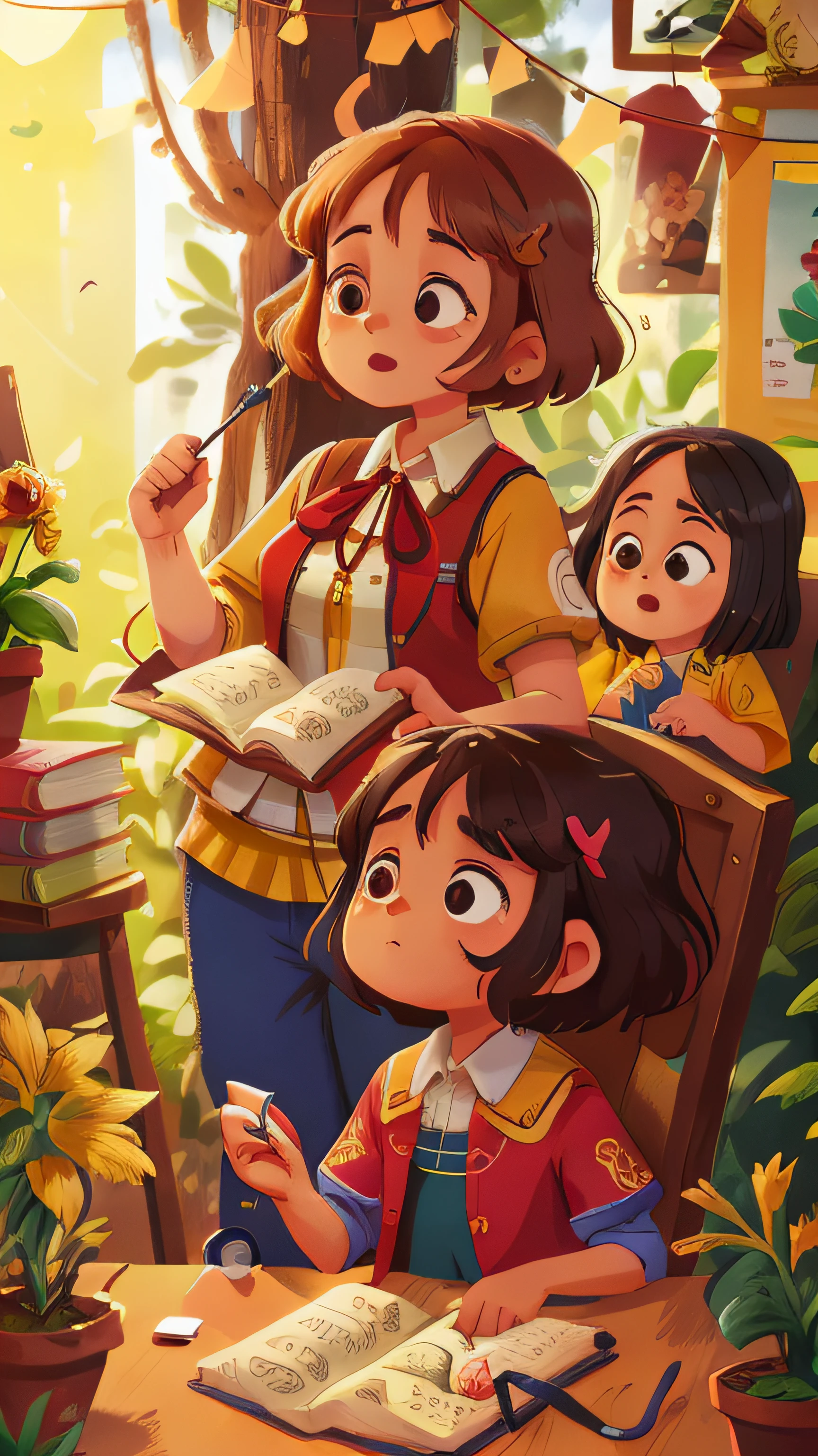 When Grandma of "Pillipillias" precisou de companhia, The girls sat next to him and listened carefully to his old stories. They valued Grandma's wisdom and understood the importance of respecting their elders: 0.8), (obra-prima: 1.2) (Realista: 1.2) (Bokeh) (Melhor qualidade) (Pele detalhada: 1.3) (Detalhes intrincados) (8K) (Olhos de detalhe) (sharp-focus), (Feliz)