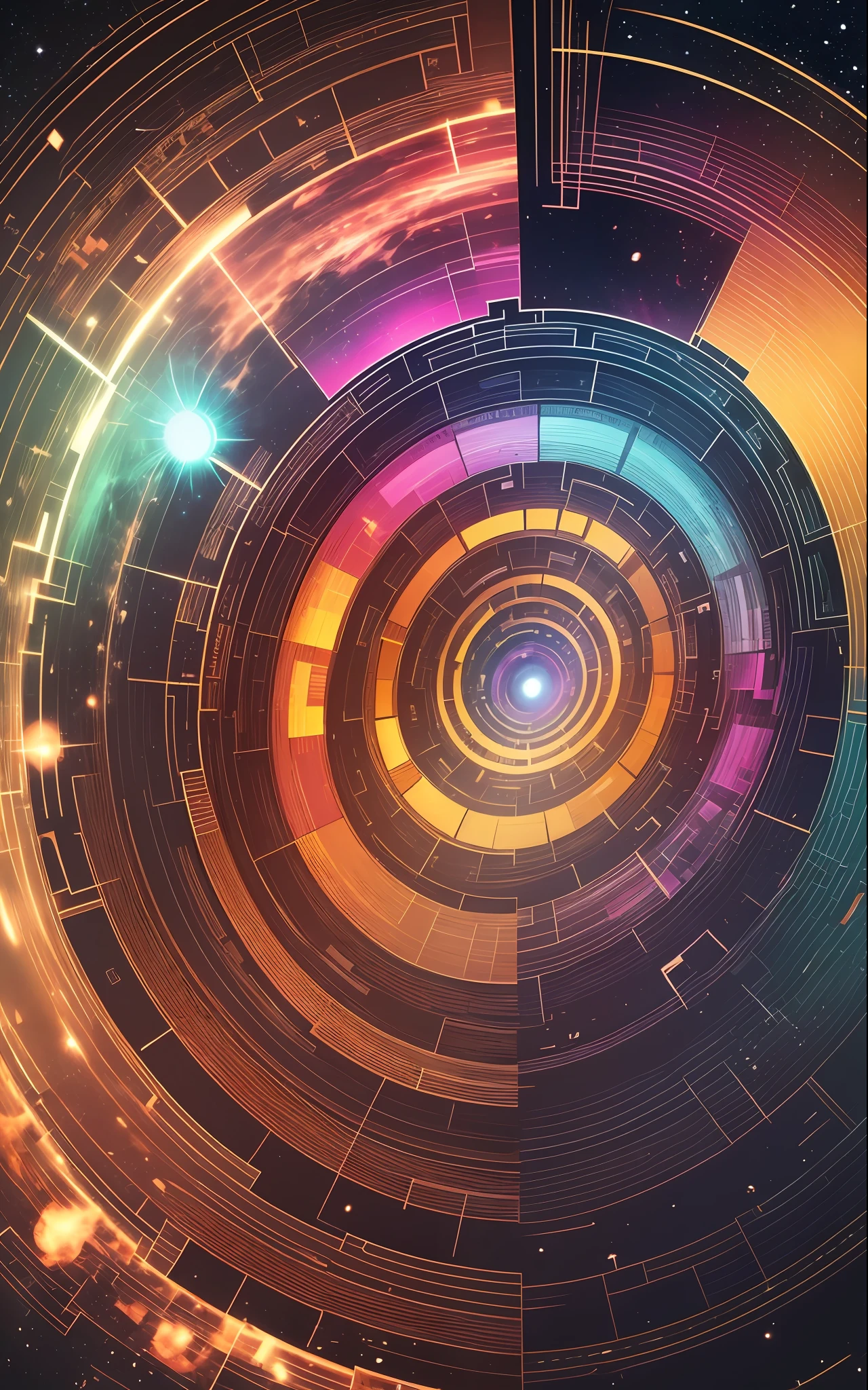 A spiral is a shape that can be produced from a curved line that winds around a central point. It is found in many forms of nature, such as galaxies, inside shells, in the shell of a snail, in the form of a hurricane, among others.
The combination of red, yellow, and blue colors is known as primary colors. These colors are the basis for other colors created from your mix. When these three colors are combined in a spiral, it is possible to observe a vibrant and engaging pattern, with an attractive and energizing aspect.
Red is a warm and intense color, which represents passion, love, energy and strength. Yellow is a vibrant, bright color that represents joy, optimism, light, and energy. Blue is a fresh and calm color, which represents tranquility, serenity and harmony.
By combining these colors into a single spiral, it is possible to create an incredible sense of harmony and balance, especially when colors are used in equal proportions. This combination can be used to convey a sense of energy and vitality, as well as relaxation and inner peace.
In summary, the combination of red, yellow and blue colors in a spiral is a bold choice that can bring a number of different feelings to observers. It can be used as a way to convey energy, vitality, harmony and balance or a sense of relaxation and inner peace. Either way, this color combination is a vibrant and engaging choice that is sure to leave a lasting impression. --auto --s2