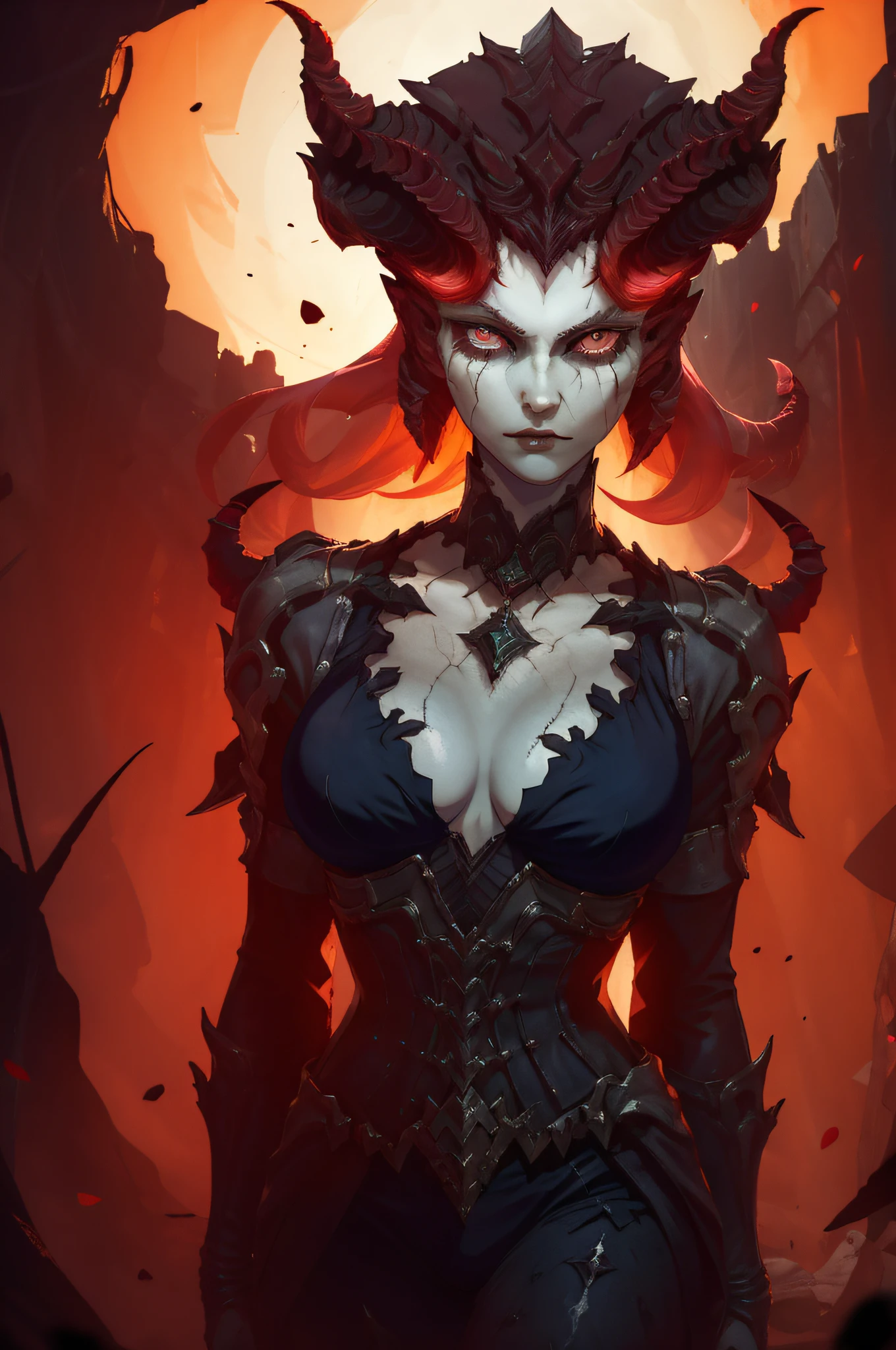 lilith, Realistic, photo of a woman walking toward the viewer, beautiful face, vibrant colors, intricate details, subsurface scattering, three point lighting, edge lighting, insanely detailed shadows, ambient occlusion, textured skin, breasts,thin waist, hips, thigh, tight clothing, lewd clothing, masterpiece, best quality, ultra-detailed, texture, looking at viewer, detailed eyes, detailed face, masterpiece,best quality,shiny skin, neon lights, night, midnight,pubic hair, clear image, exposed cleavage, saturated colors, bloom around lights,red tone,