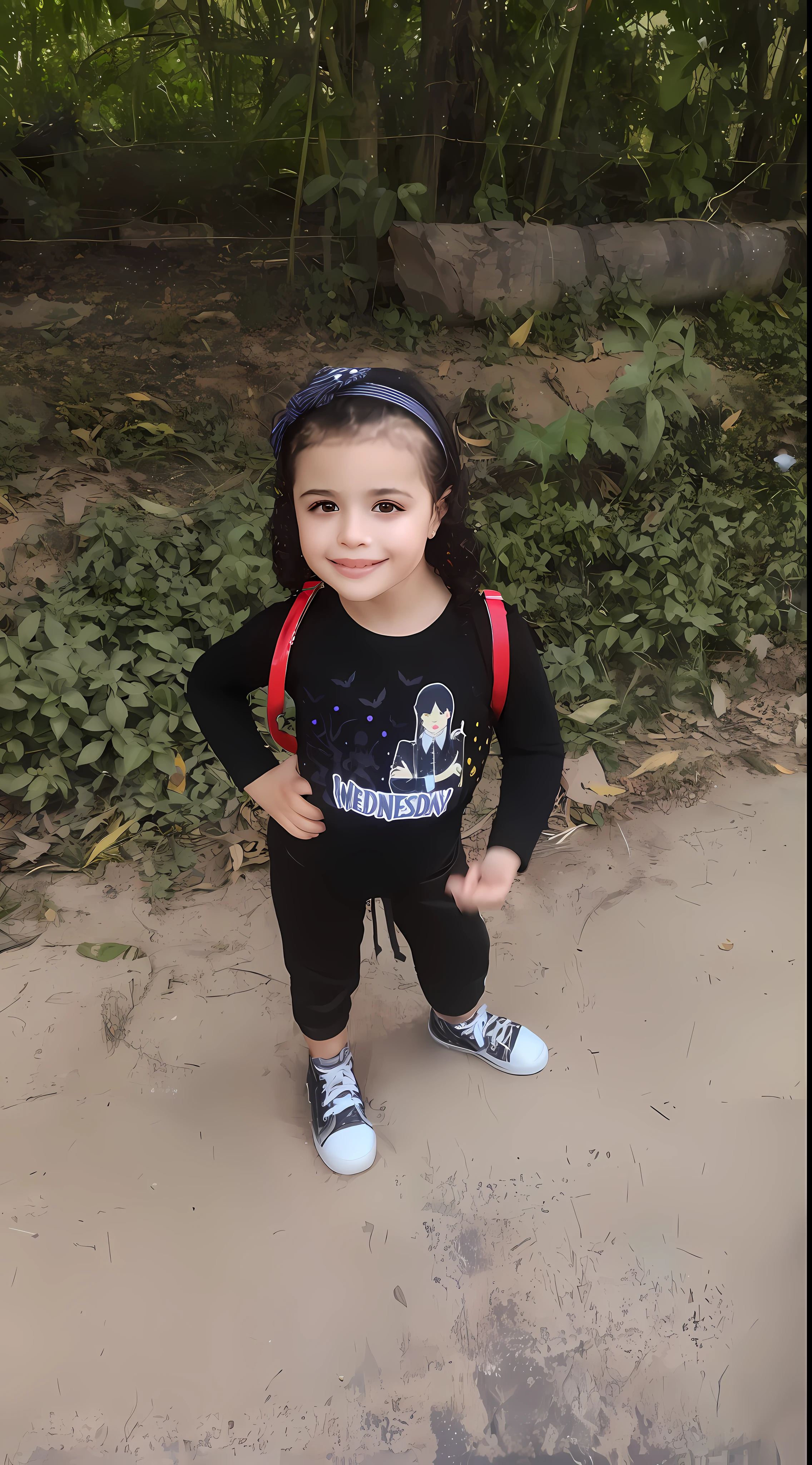 Girl standing with cowboy hat, cowgirl, on a sidewalk in a park, katelynn mini estilo bonito, menina de cabelo preto vestindo capuz, magical school student uniform, garotinha punk, menina saiyajin, menina vestindo o uniforme, como quarta-feira addams, usando uma roupa punk, maya ali as a lightning mage, explorador feminino mini menina bonito, menina vestindo capuz