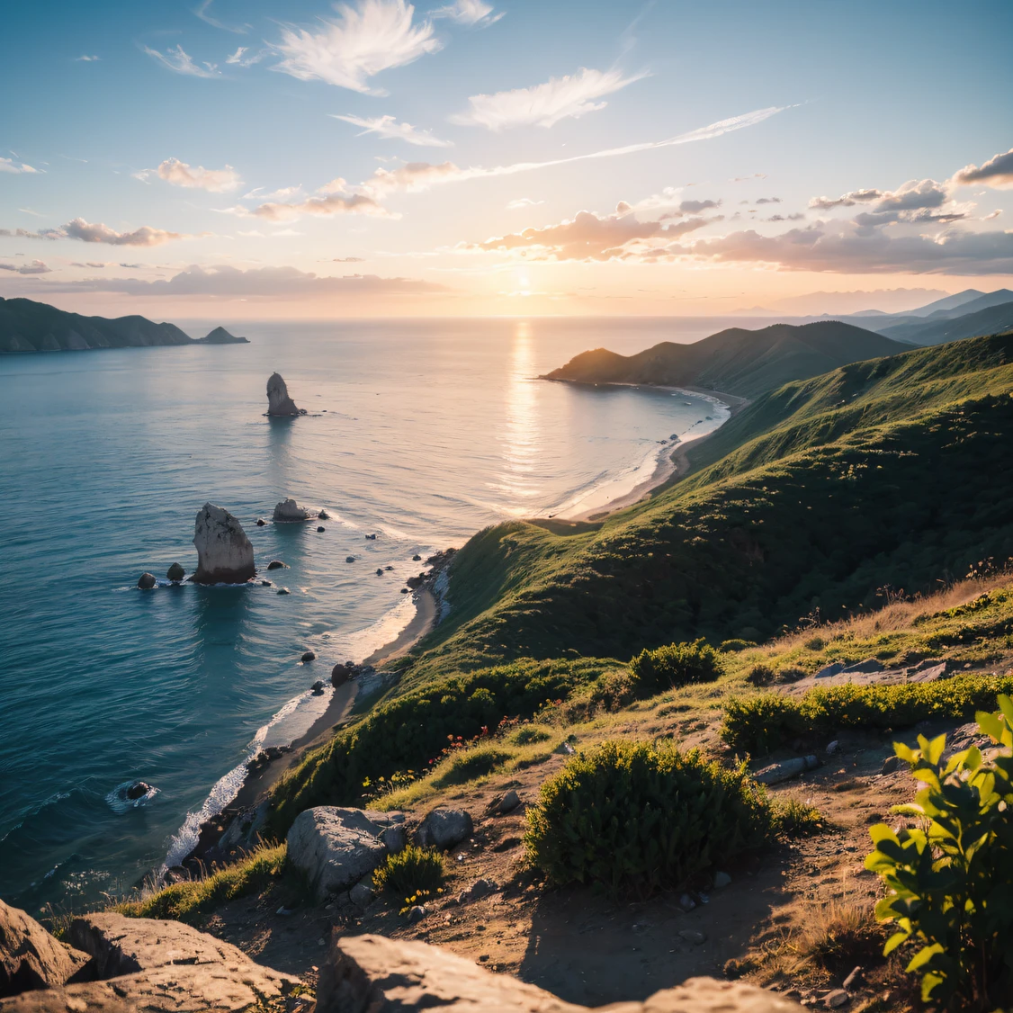 ,巨作, Best quality,8K, UltraHighResolution,island,the setting sun,Beautiful,scenecy