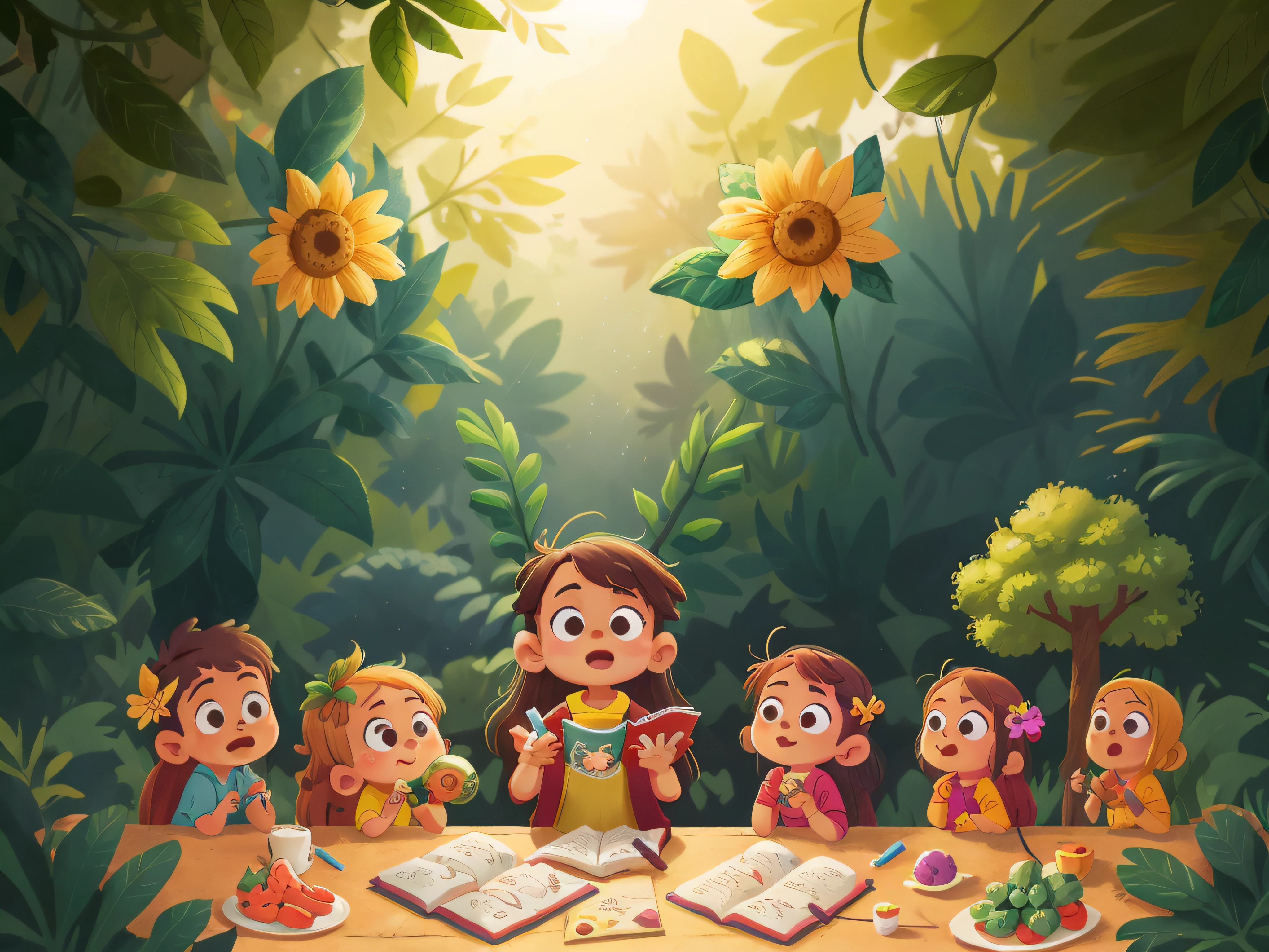 Numa tarde de outono, as "Pillipillias" went to the market with Mom. Elas ajudaram a escolher frutas e legumes frescos, learning about healthy eating and the importance of a balanced diet: 0.8), (obra-prima: 1.2) (realista: 1.2) (Bokeh) (melhor qualidade) (pele detalhada: 1.3) (detalhes intrincados) (8k) (olhos de detalhe) (sharp-focus), (Feliz)