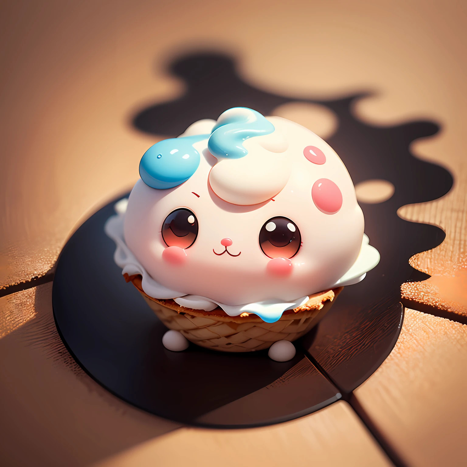 ((best quality, best resolution, masterpiece, nonsense)) Little Ice Cream ,cutecartoon,vector,white background:1.2,sticker:1.5