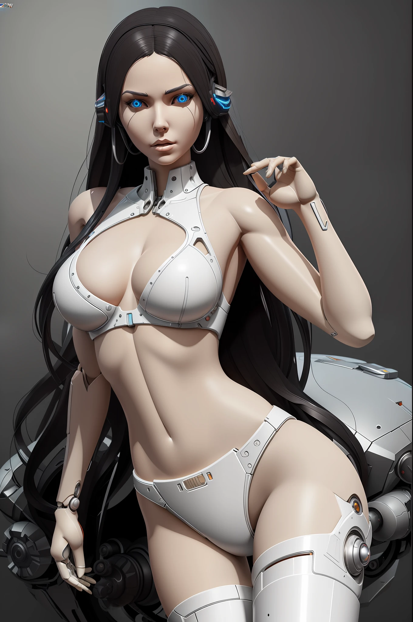 1mecha, best quality, biomechanical, complex robot, hyper realistic, (hyper detailed:1.25), intricate, (insane fine details:1.1), Extremely sharp lines, scifi aesthetic, a masterpiece, art by mooncryptowow, featured on zbrush central