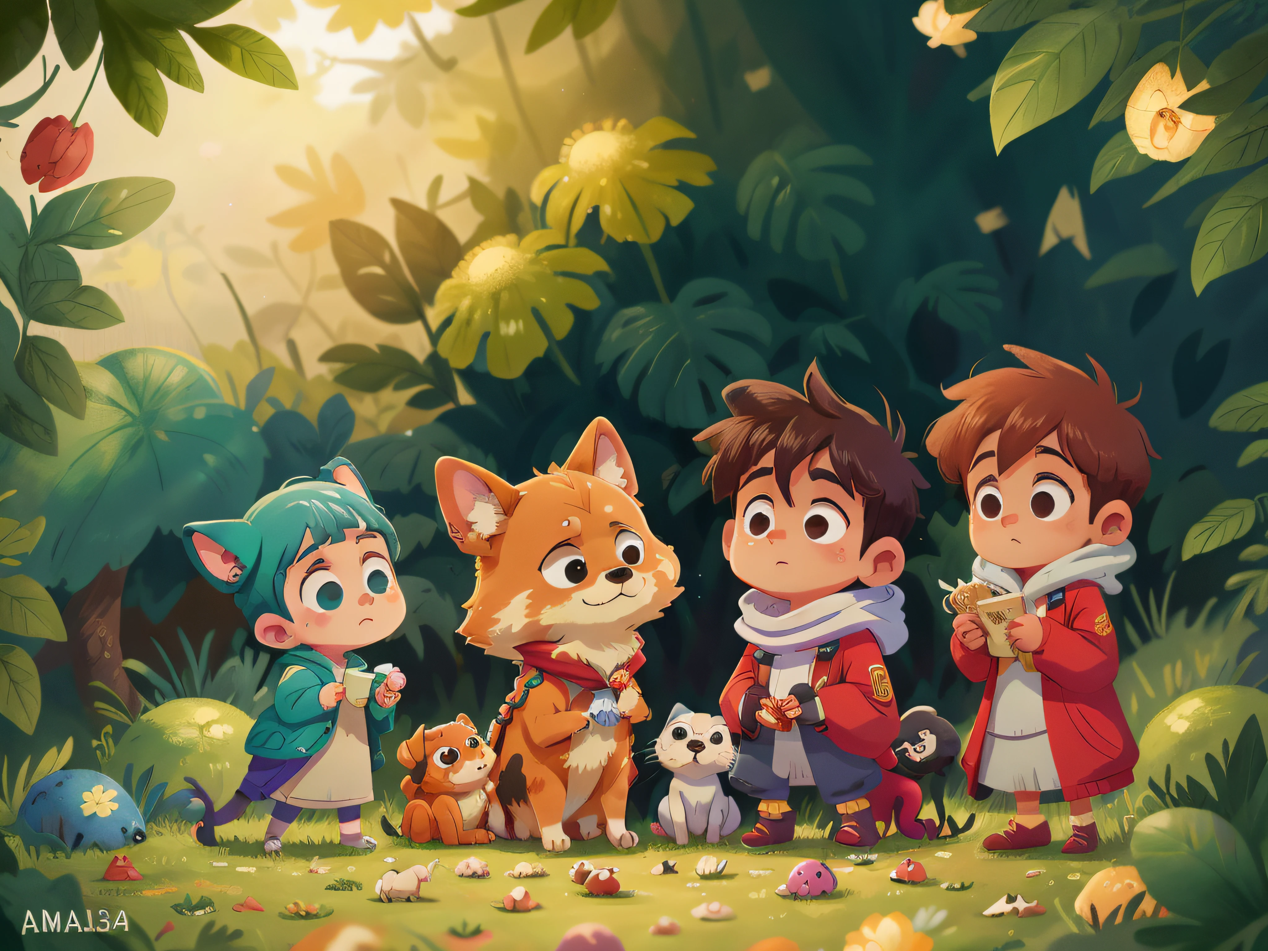 On a Saturday morning, as "Pillipillias" foram com o papai ao abrigo de animais. Elas brincaram com os cachorros e gatos, Understanding the importance of responsible adoption and pet care: 0.8), (obra-prima: 1.2) (realista: 1.2) (Bokeh) (melhor qualidade) (pele detalhada: 1.3) (detalhes intrincados) (8k) (olhos de detalhe) (sharp-focus), (Feliz)