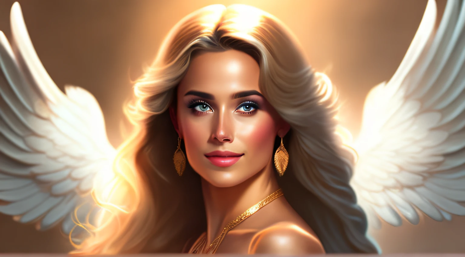 mulher com rosto angelical rezando