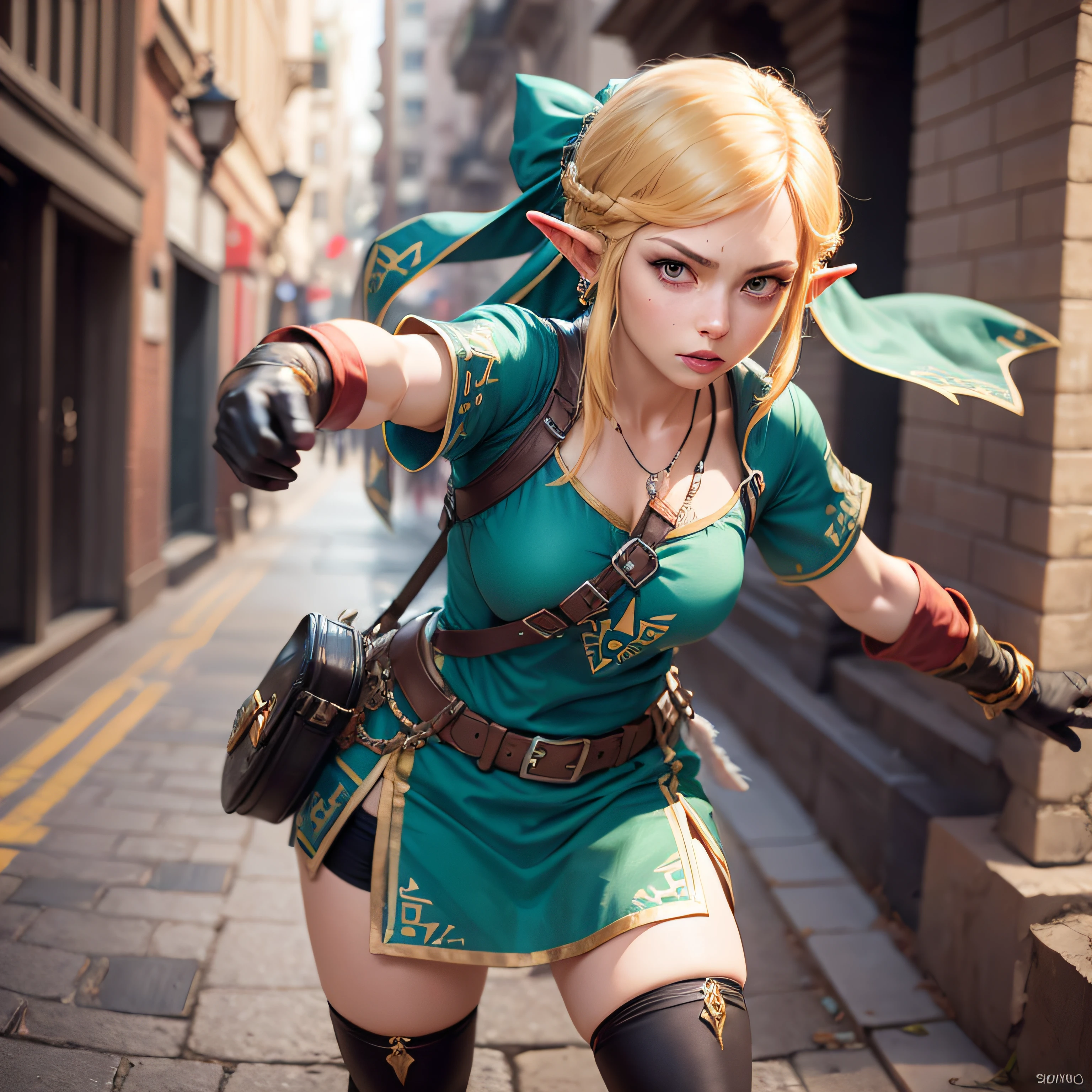 link, de Zelda, In fateful poses of Stret Fighter 2