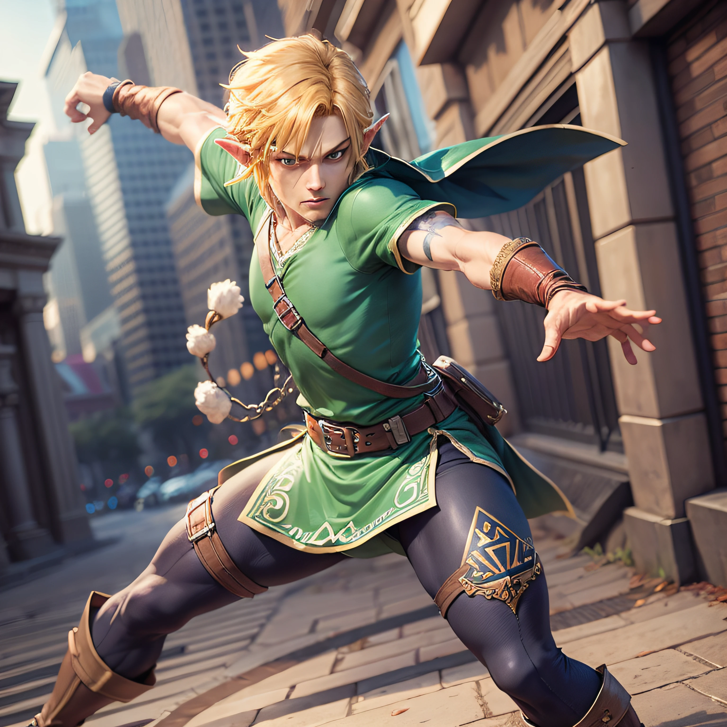 link, de Zelda, In fateful poses of Stret Fighter 2