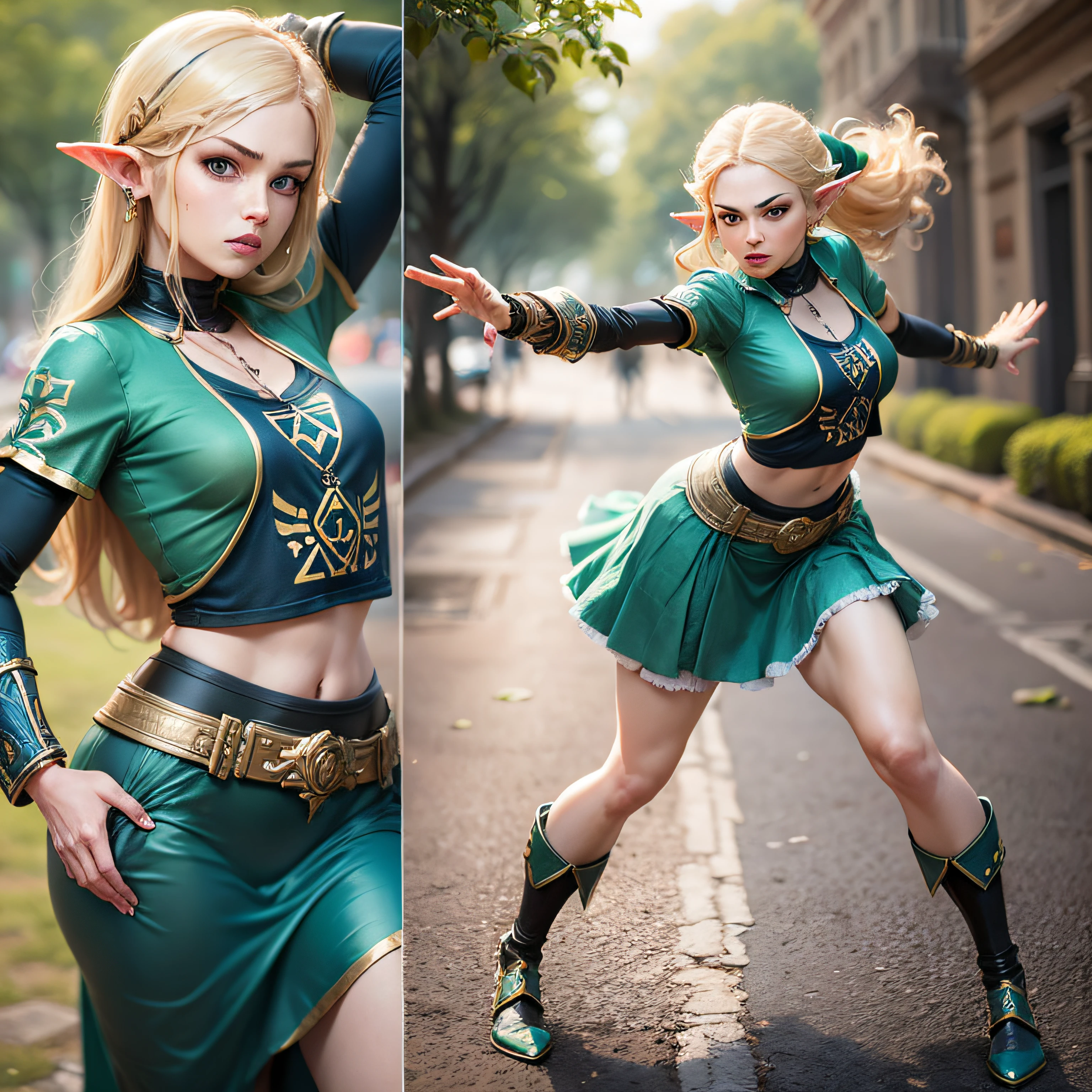 link, de Zelda, In fateful poses of Stret Fighter 2