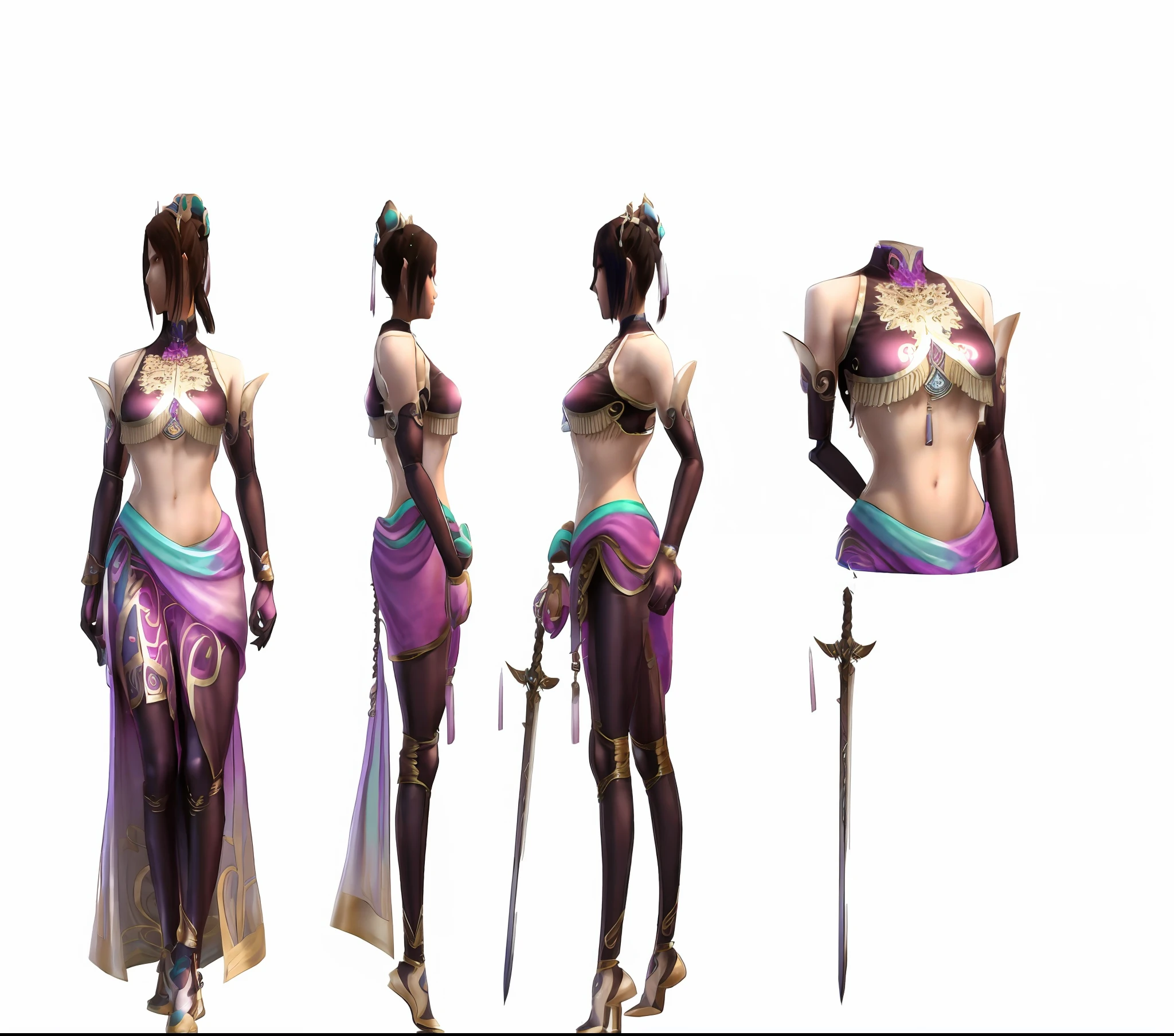 feminine figure，Smooth muscle lines，Proportionally accurate，Seven-head body ratio，Beautifully shaped，hand draw，high-definition，Morphological accuracy