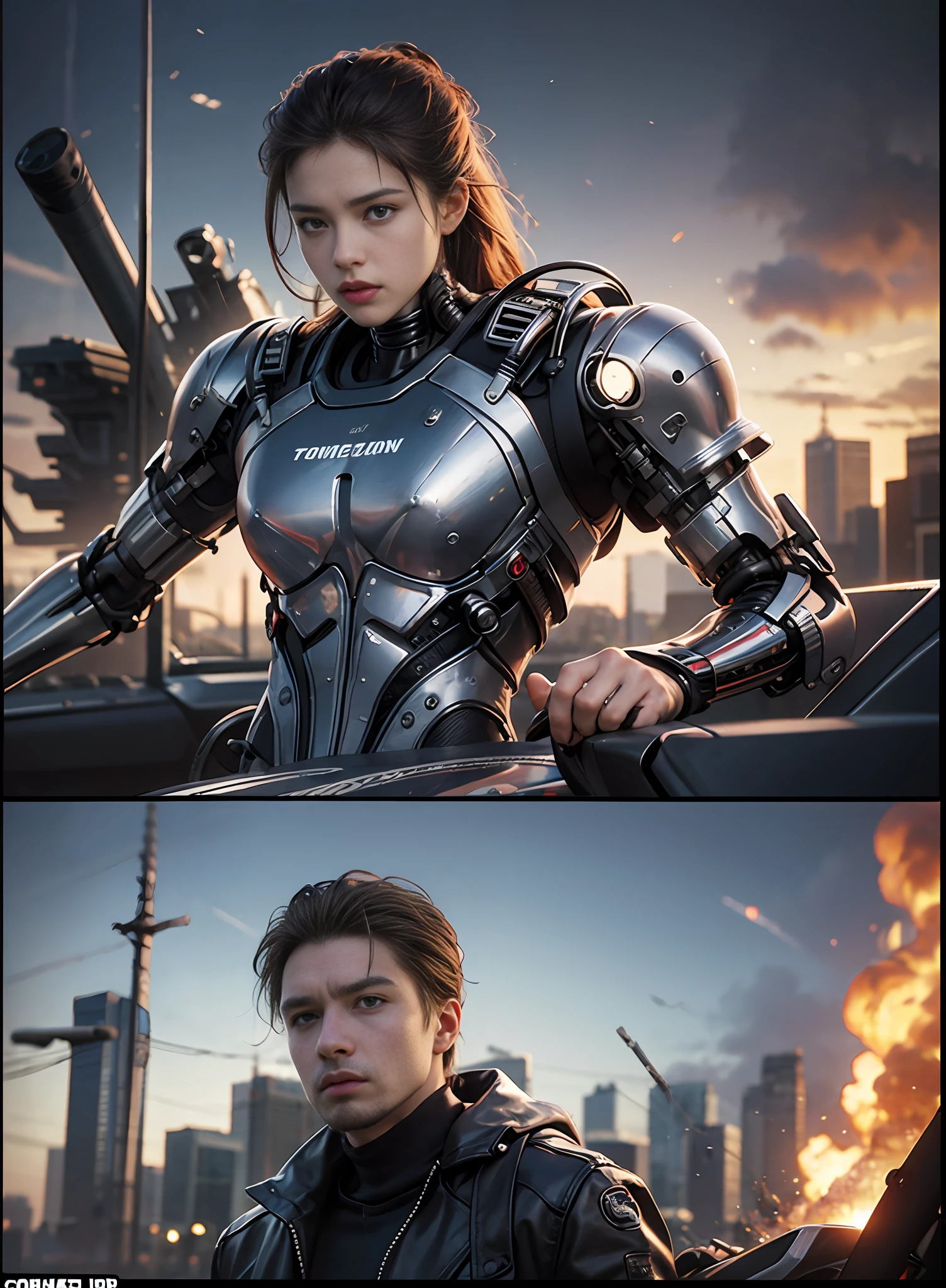 terminator in action, movie poster