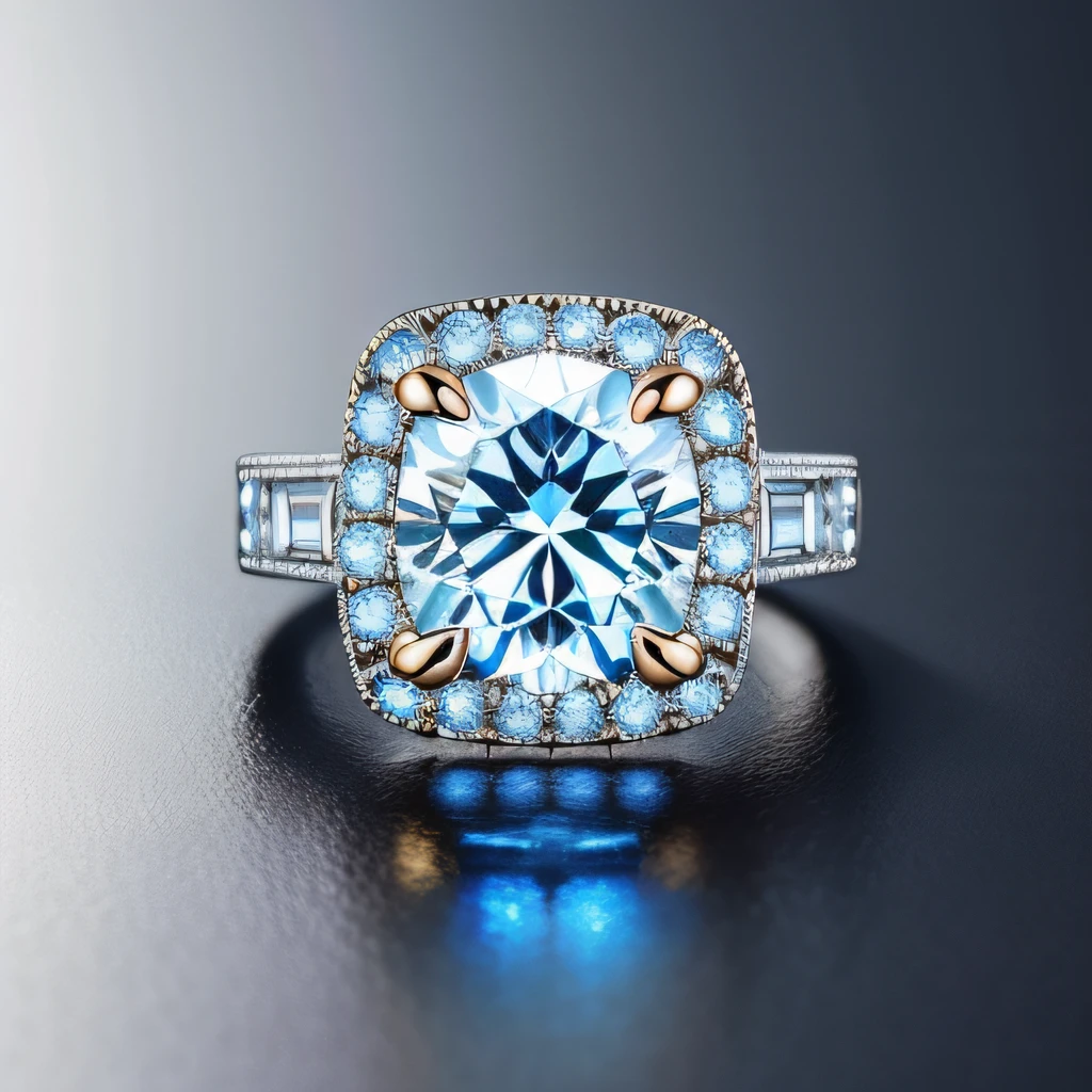Beautiful diamond ring,Croixin style,Thin rings with patterns,Take photos of accessories,nmasterpiece,with rich details,with rich details,The details are incredible,真实感,UltraHighResolution