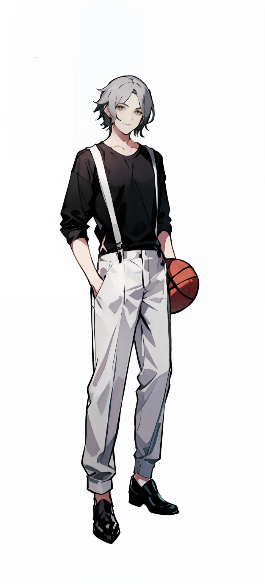 full body character portrait，Girly frontline style，Young men