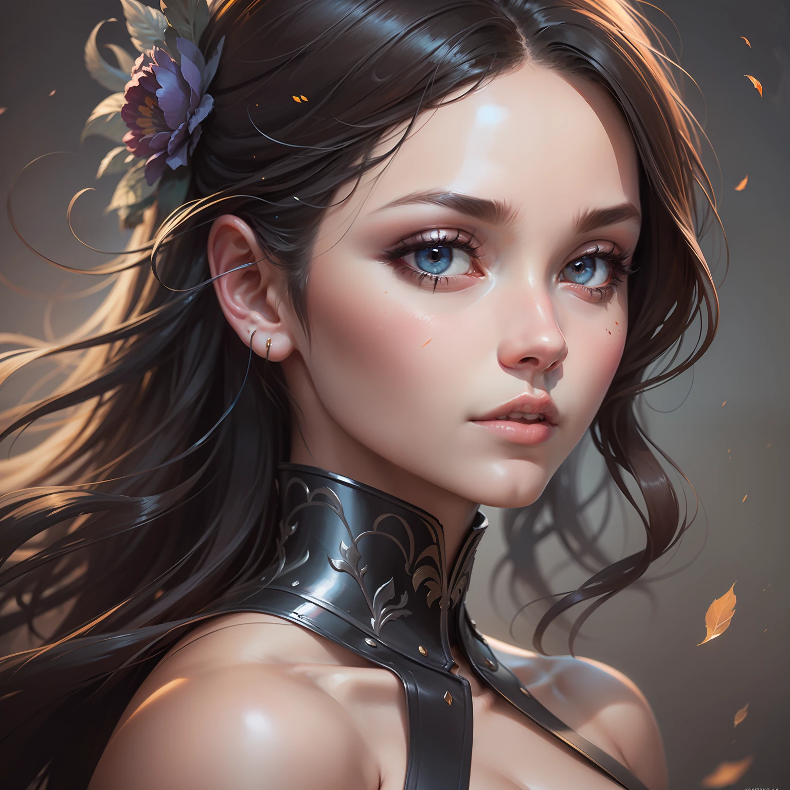 professional portrait of a woman, abstract beauty, approaching perfection, delicate face, dynamic, moonlight, highly detailed, digital painting, art station, concept art, smooth, sharp focus, illustration, splash art