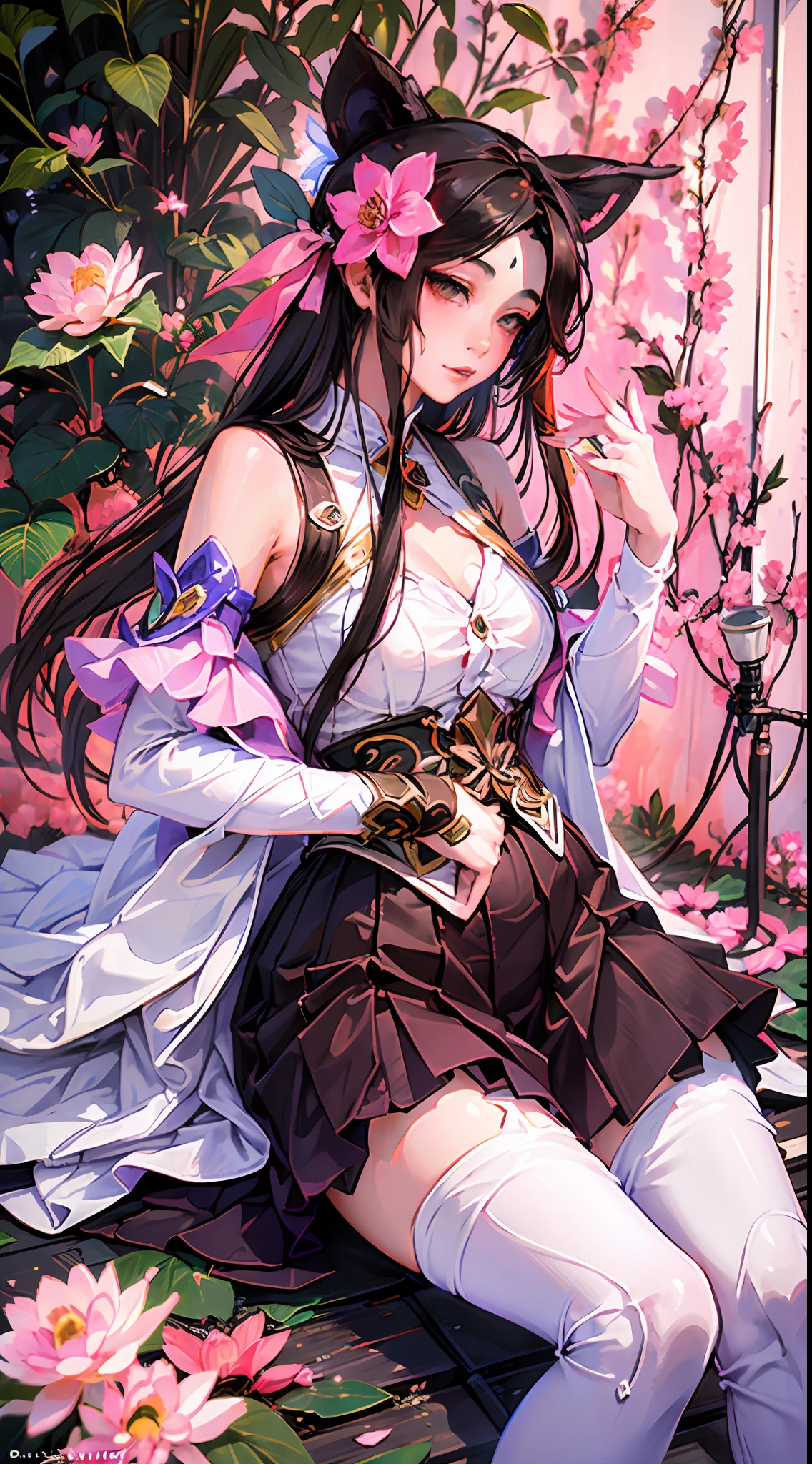 (masterpiece,best quality:1.4),ultra-detailed,illustration,
(solo,1girl,loli:1.2),
Flower field, flower, butterfly,diaochan,