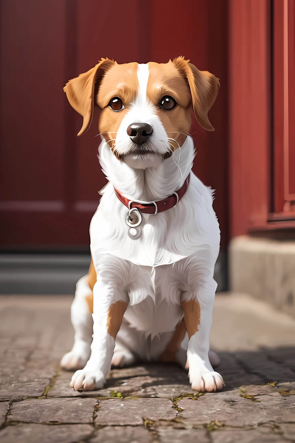 Jack Russell ( sem coleira ) e perna mais curta
