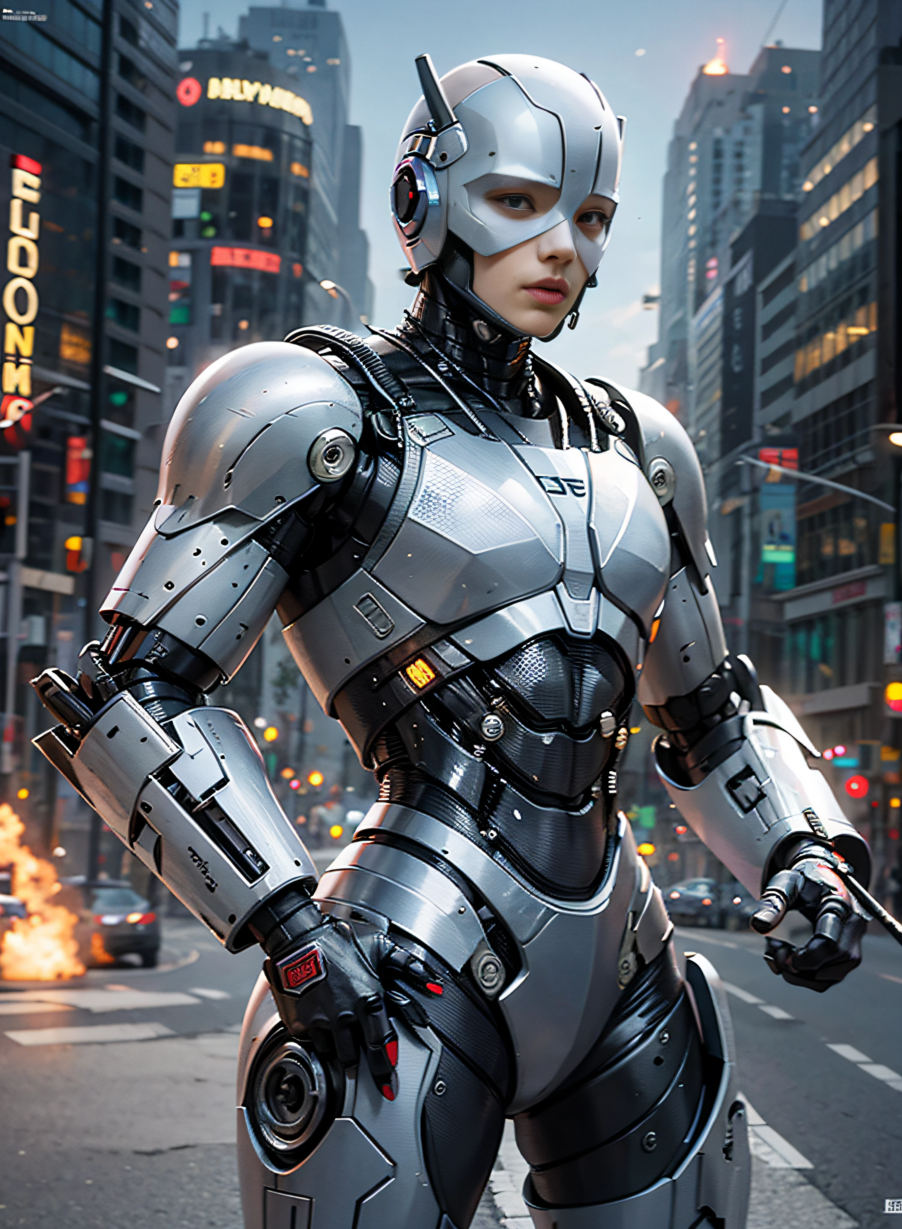 Action movie poster, Robocop
