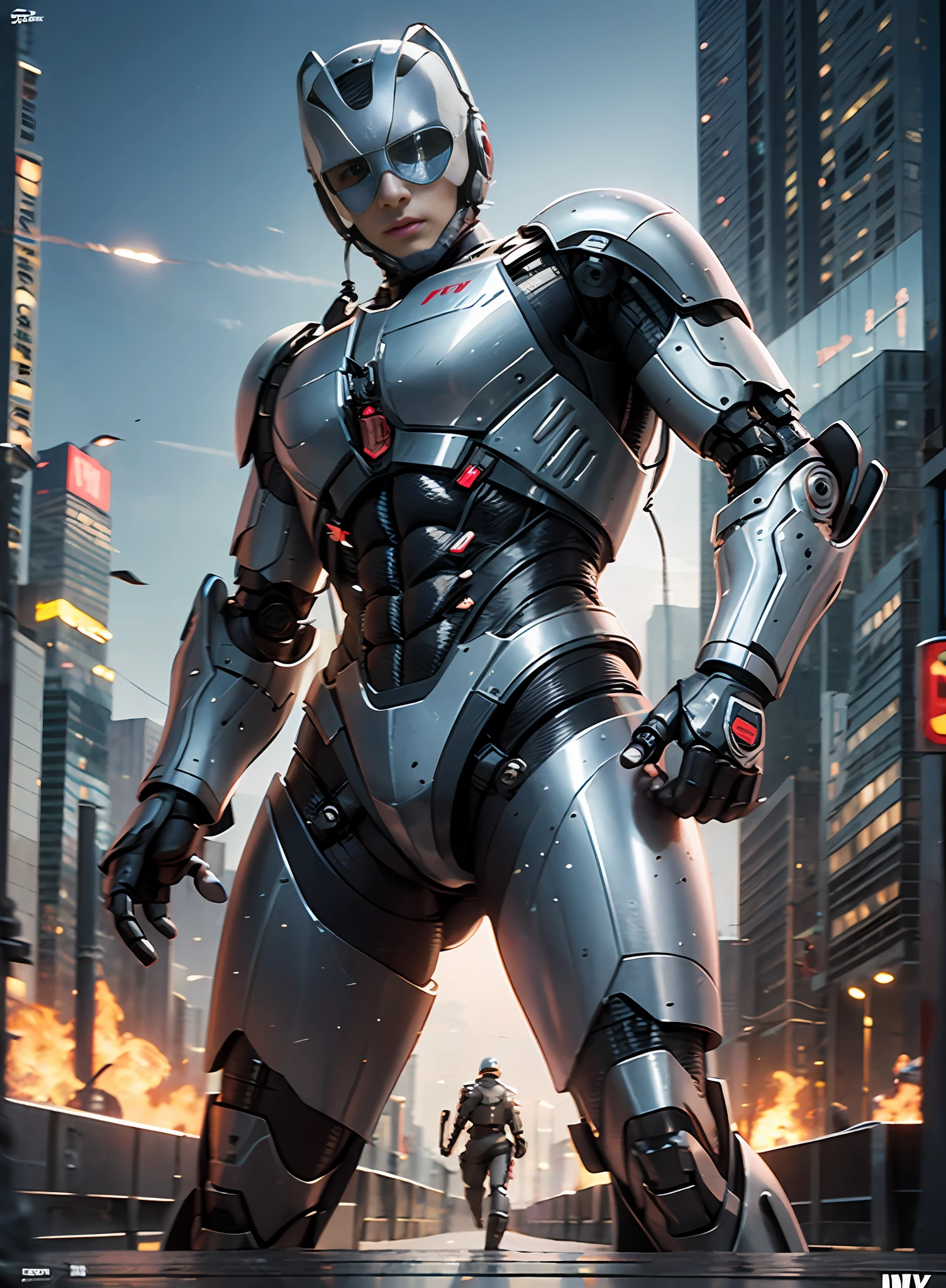 Action movie poster, Robocop