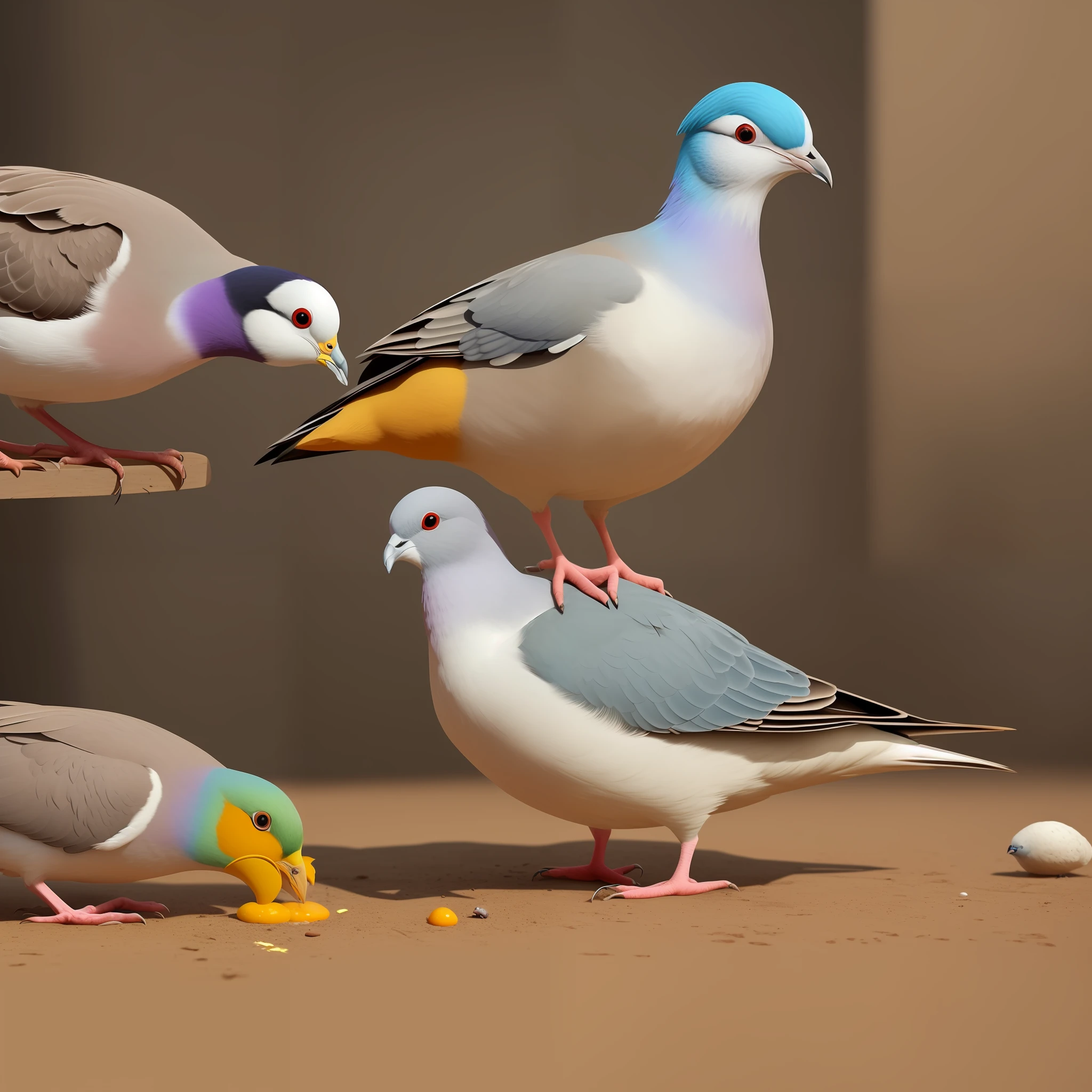 Ultra realistic bird, pombo ultra realista, animal, Ave, pigeon bird is vomiting, pombo, vomit pigeon, passando mal, vomitando a comida, babando comida, drunken pigeon
