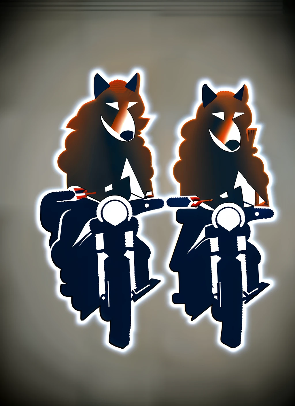 biker wolf for logo --auto --s2