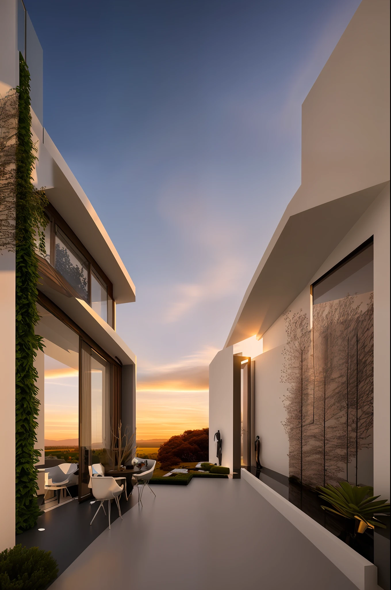 dvArchModern, 85mm, f1.8, portrait, photo realistic, hyperrealistic, orante, super detailed, intricate, dramatic, sunset lighting, shadows, high dynamic range