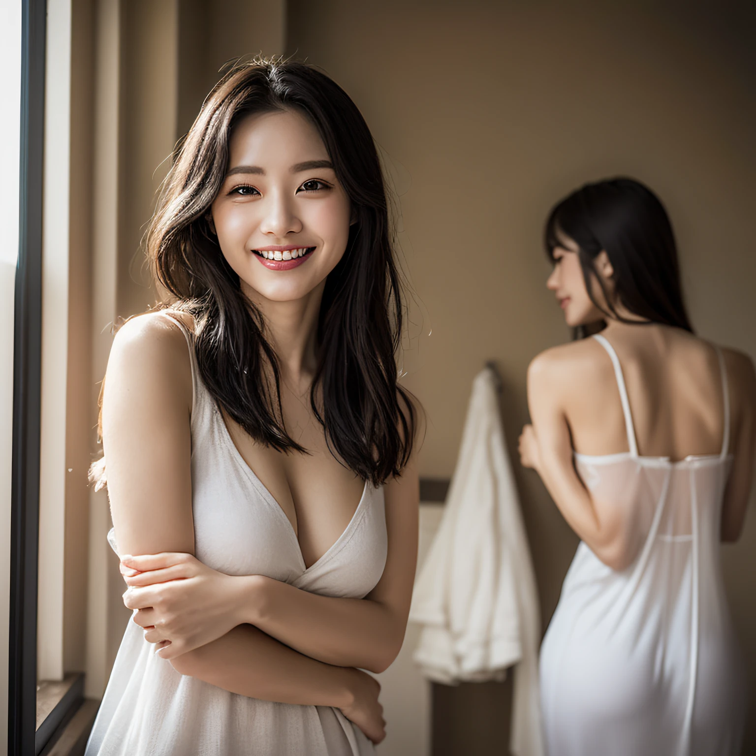 ((of the best quality、16k、A masterpice:1.3))、Beautiful woman with perfect body shape:1.4、Slender Abs:1.2、((Brown hair))、((small tits:1.4))、((KPOP Idol:1.3))、((a shower、White turbid water))、((浴室))、((a-pose))、((Seductive))、((sit ch、spread leg))、((Drenched breasts))、ultra realistic 8k cg、a perfect face、flawless、clean、A masterpice、Professional artwork、Famous artwork、Perfect smile、beautiful smiling、beautifuleyes、((Perfect female body))、独奏、、(blushful:0.5) 、Seductive look、olhos altamente detalhados、Depth of field、Realstic:1.3、(Ambient light:1.3)、(Cinematic composition:1.3)、(neon:0.1)、(HDR:0.1)、Accent lighting、Hi-Length Chemise、The is protruding、Clothes stick to the skin、双眼皮、matching eyes、Whole human body、From head to toe、unladylike、Clothes are soaked、