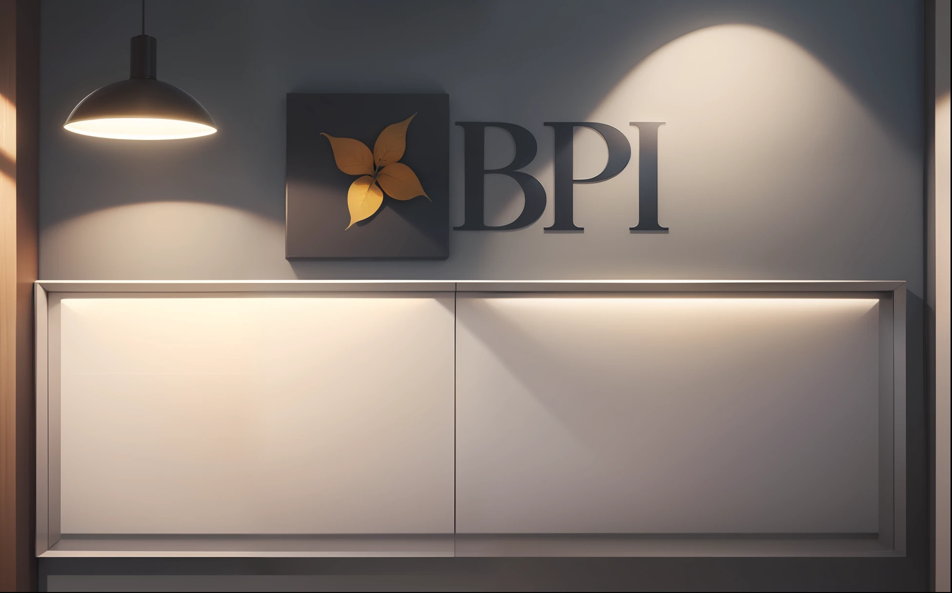 [Editorial Art Adds] [balanced, smooth and professional lighting] [above the logo we have a very elegant offic lamp and it provides some accent light] [glass wall] [the logo and the word, BPI are not to be changed, they are to be kept] [the logo is to keep] [Preserves the original colors]:1.5 [it is very important to keep the colors of the logo]:1.2 [a logical scheme in which the two components interconnect] --auto