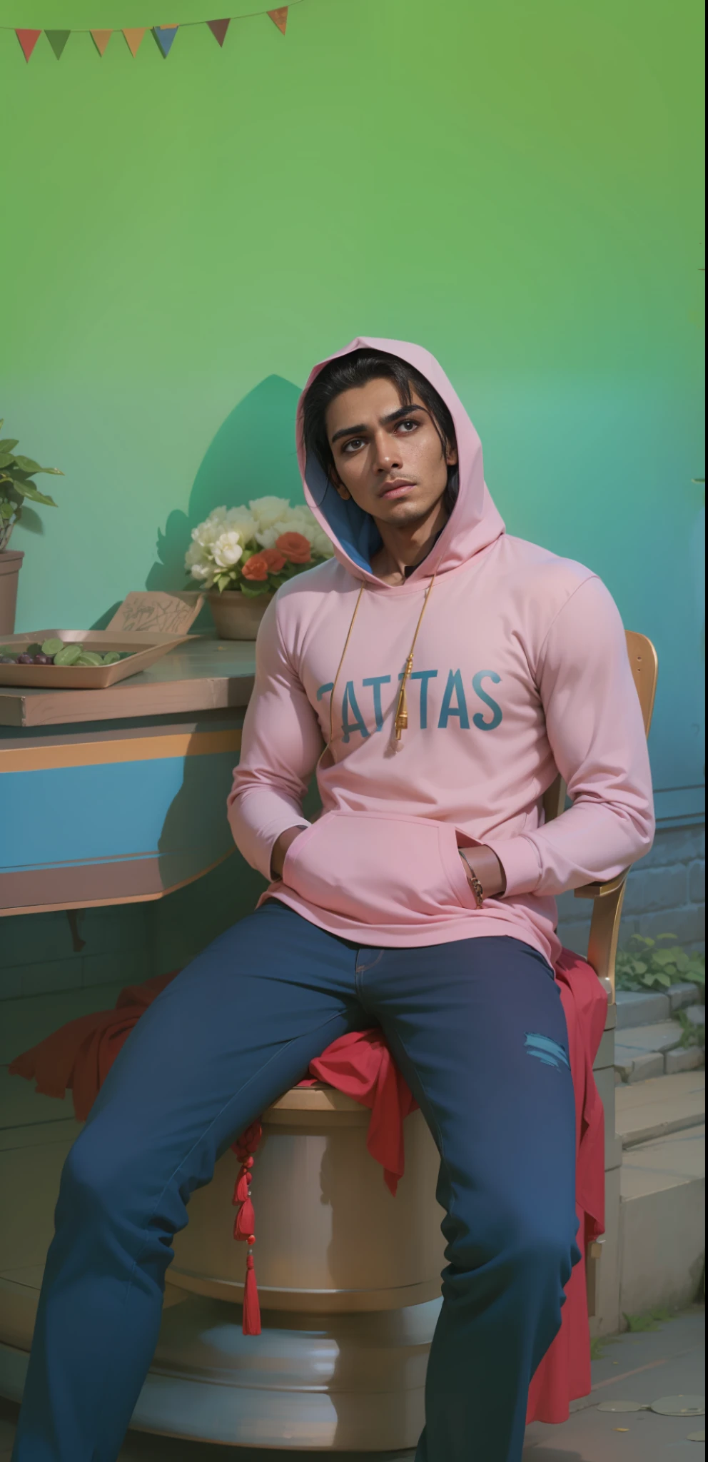 Avatar, Indian boy, handsome, dark theme, small facial hair, 8k ,