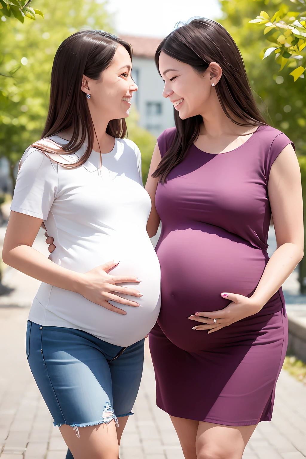 pregnant women with