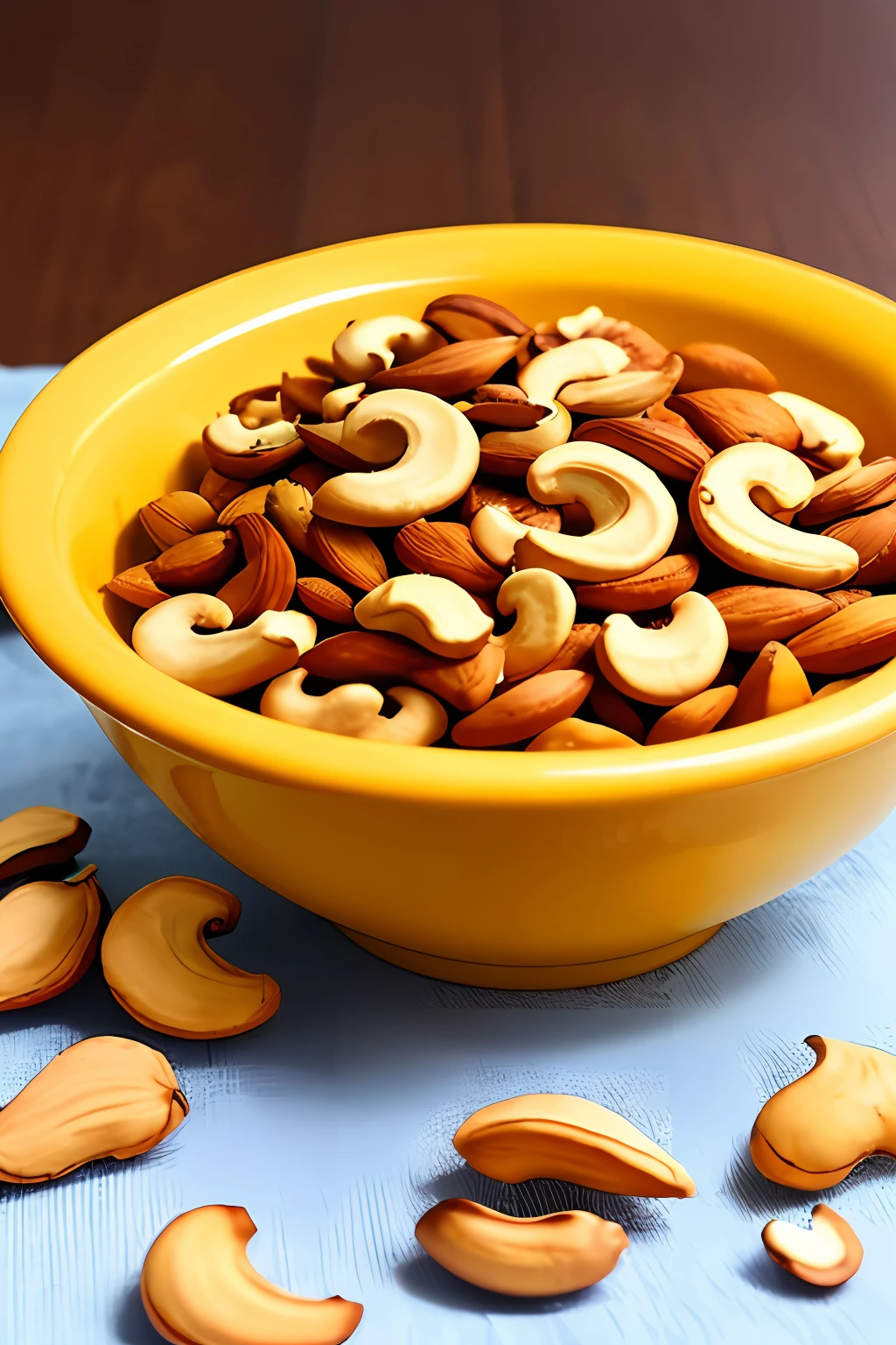 I want an advertisement for Brazil nuts and caramelized cashew nuts