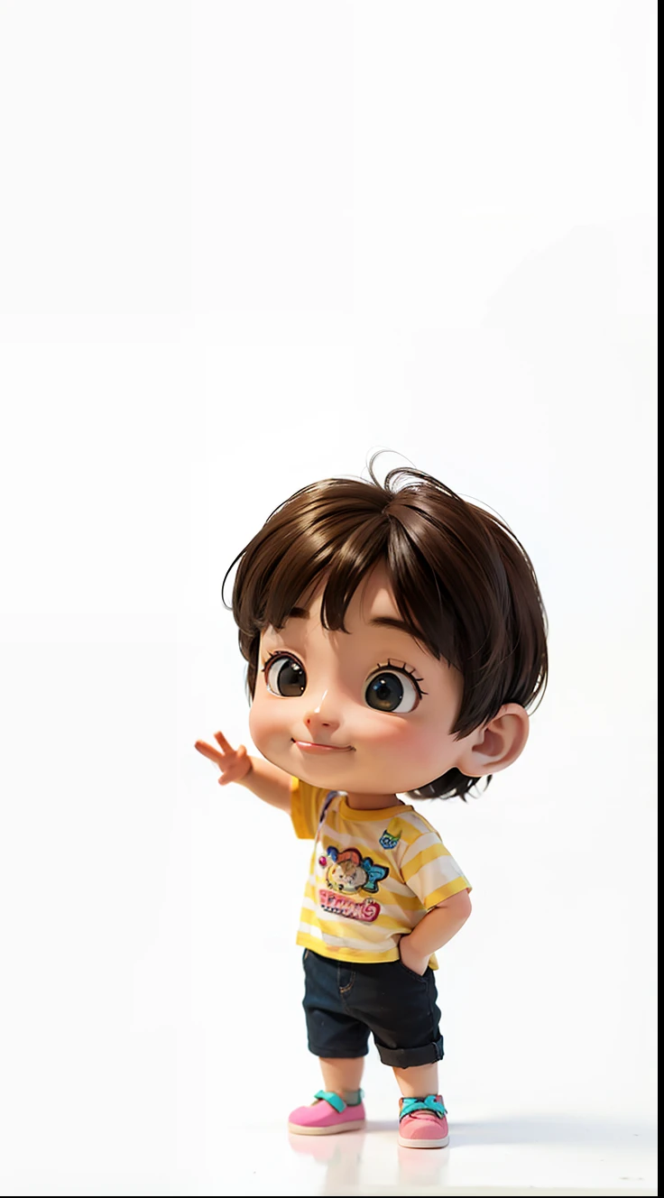 Anime - figura de estilo de uma menino, alegre e sorrindo, render de umo menino anime 3d bonito, Personagem pequeno. Motor Unreal 5, Estilo anime 3D realista, anime estilo 3d, kawaii retrato realista, Personagem 3d realista, 3 d anime realista, Personagem altamente detalhado, painting digital adorable, 3 d render arte do caractere 8 k
