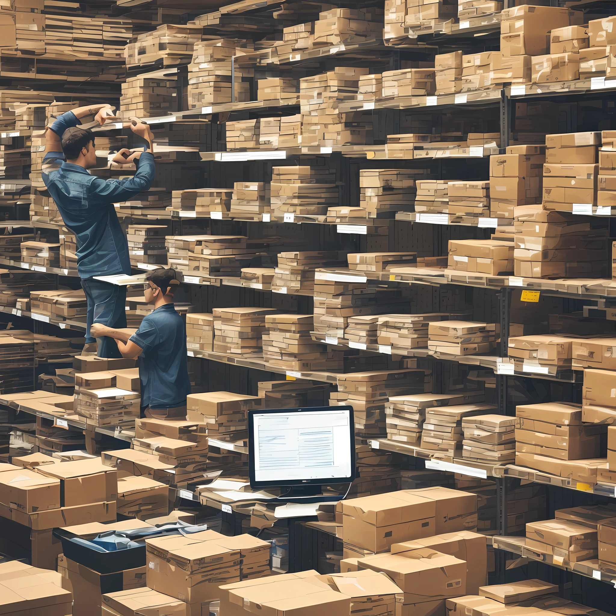 Person Racking Their Brains to Solve Stock Problems --auto
