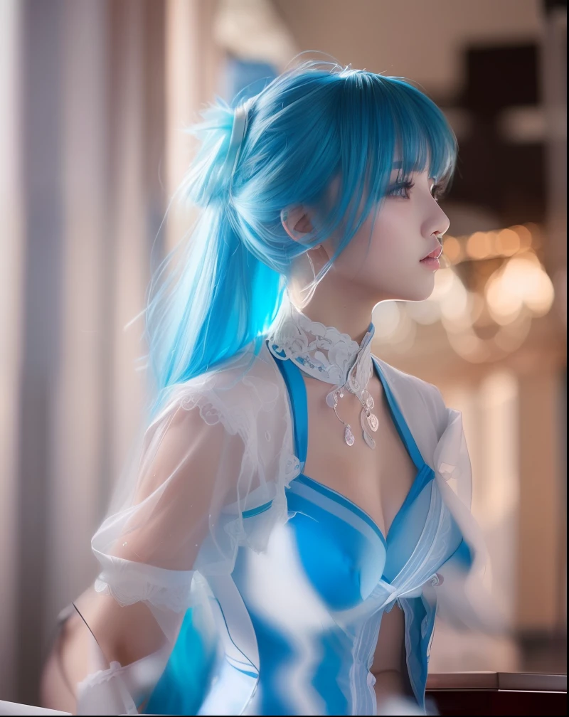 (nsfw:1.2), (masterpiece, best quality, extremely detailed 8k, ultra hd, ultra-detailed, highly detailed, highly realistic, ultra-realistic, photo realistic), (1girl:1.5), (taiwanese:1.5), (realistic blue hair), (detailed realistic skin), (realistic big breasts), slender abs,