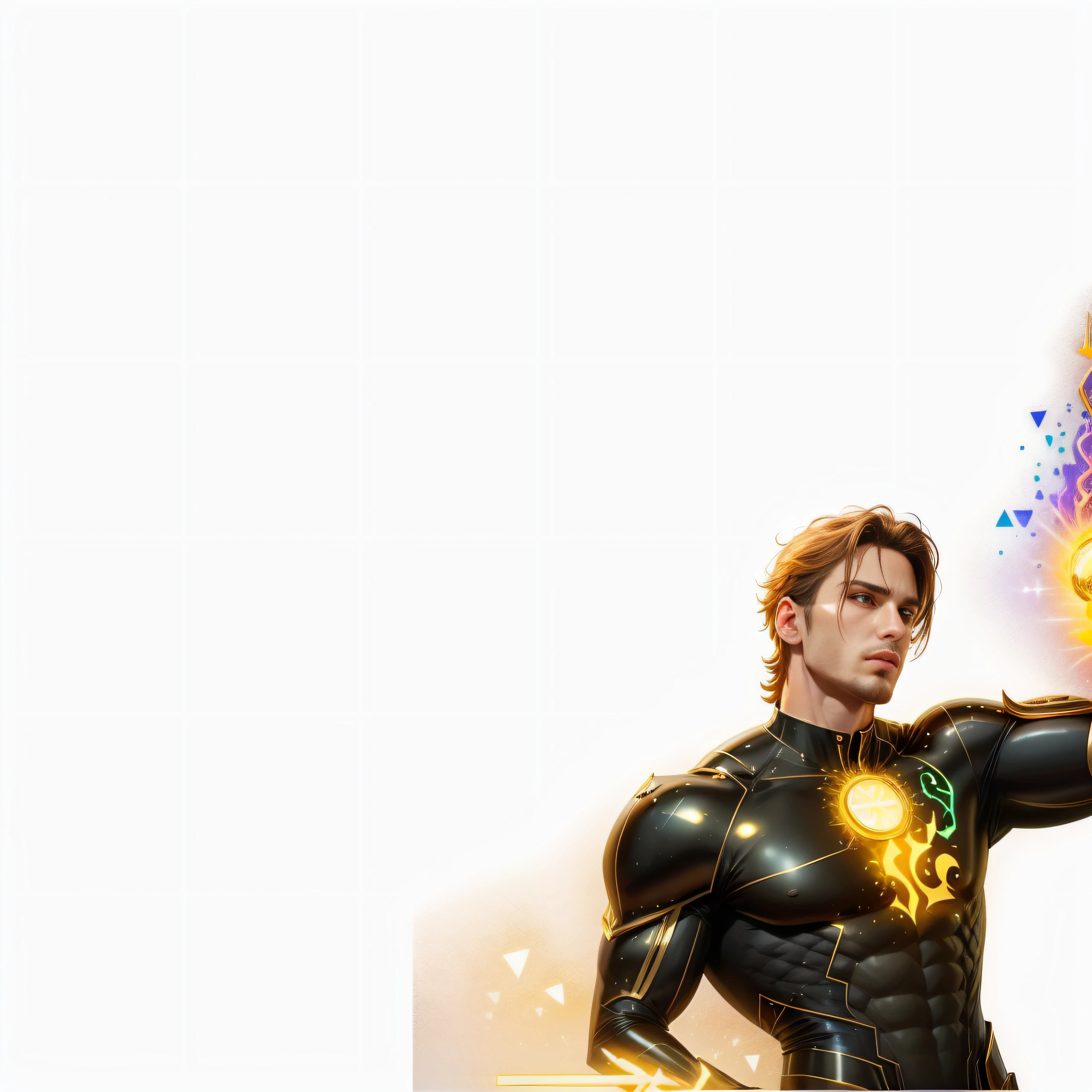 homem de 21 anos de idade, using black latex with holographic symbols, bright neon symbols, Arafed in a black LA'TEX suit holding a yellow light, adam warlock, gordon flash | | | |, arte de fundo, Tocha humana, paper awesome wallpaper, papel de parede hd, Aura dourada brilhante, desktop background, fundo do papel de parede, epic graphic novel wallpaper, sem texto, Papel de parede 4k, Papel de parede 4k, papel de parede de alta qualidade, Asgardiano, cg arte, Johan Liebert, Full resolution 4k