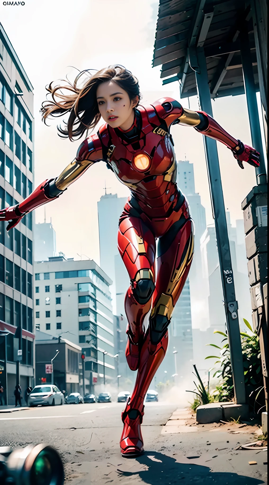 (1girl:1.3), solo,__body-parts__, official art, unity 8k wallpaper, ultra detailed, beautiful and aesthetic, beautiful, masterpiece, best quality, RAW, masterpiece, super fine photo,, best quality, super high Resolution, photorealistic, sunlight, full body portrait, stunningly beautiful,, dynamic pose, delicate face, vibrant eyes, (side view), she is wearing a futuristic Iron Man mech, red and gold, Highly detailed abandoned warehouse background, detailed face, detailed complex busy background, messy, gorgeous, milky, high detailed skin, realistic skin details, visible pores, sharp focus, volumetric fog, 8k uhd, dslr camera, High quality, film grain, fair skin, photorealism, lomography, sprawling metropolis in a futuristic dystopia, view from below, translucent