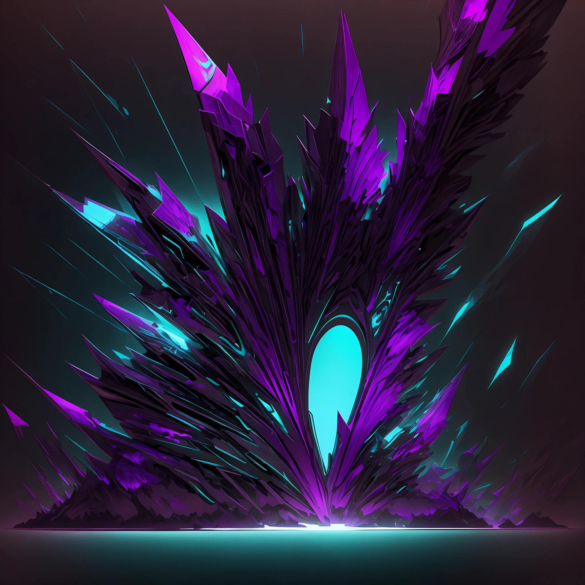 Create a futuristic background with black colors, azul e roxo