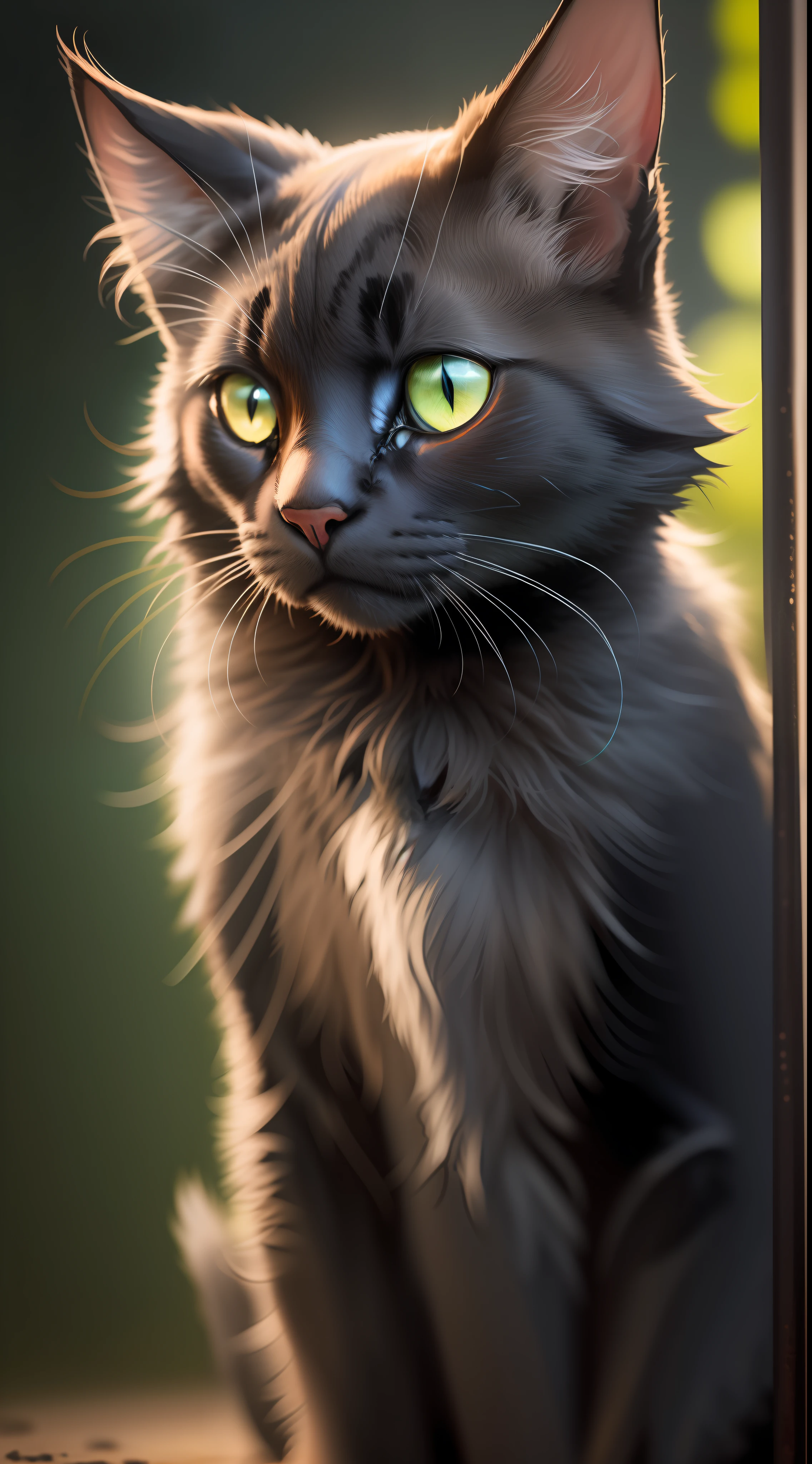 Black cat,black cat in dark night and cat eye is glowing green light, high quality,high resolution,dark background