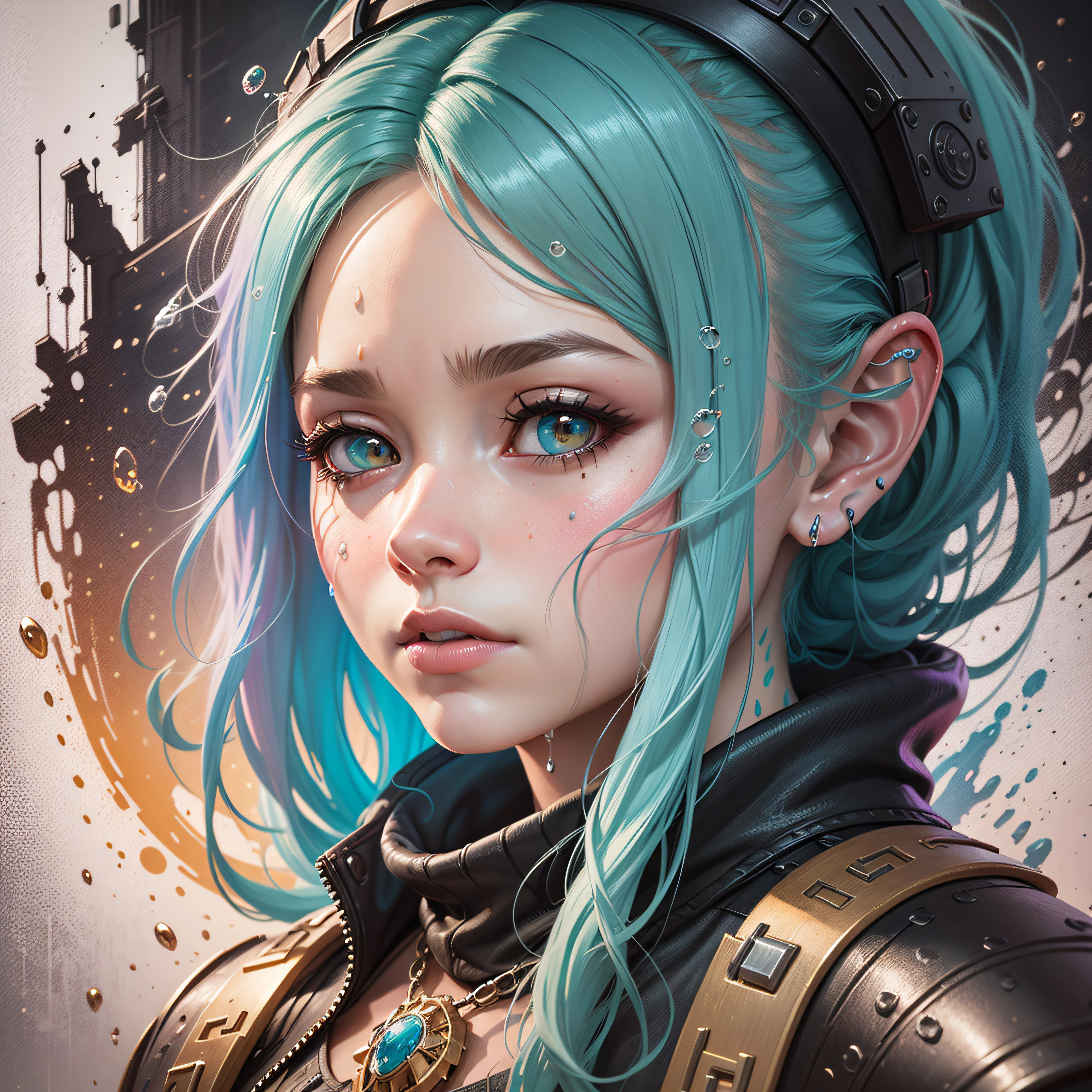 Human skull, Splash art, Fortnite style, portrait poster, ((whitebackground)), splash style of coloful paint, contour, hyperdetailed intricately detailed, unreal engine, fantastical, intricate detail, splash screen, complementary colors, fantasy concept art, 8k resolution, deviantart masterpiece, oil painting, heavy strokes, paint dripping,splash arts
