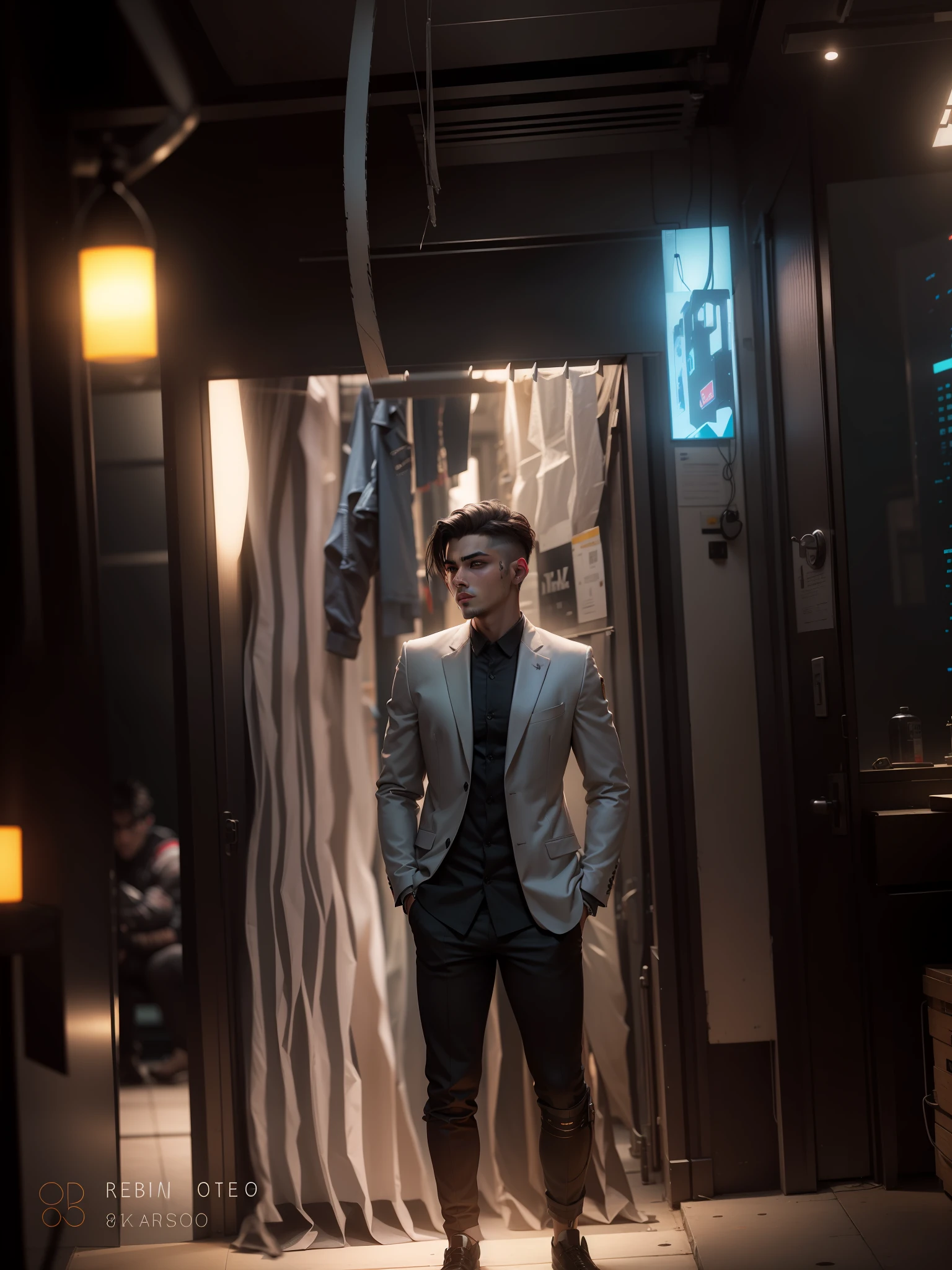 Change background cyberpunk handsome boy,realistic face, 8k realistic