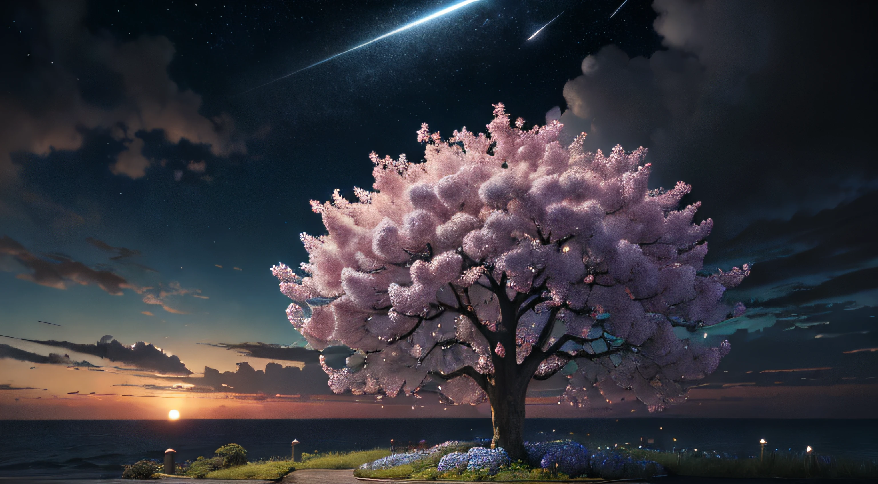 paint (strokes)+, atmosphere, intricate, clouds, aspect ratio 1:1, raytracing, Bokeh, smooth, (colorful), (detailed complex busy background: 0.8), hydrangea, repair drones, (night:1.4), Sharp Eyeliner, intricate details, hand on Chinese sword, beautiful, flat illustration, scenery, detail love, (ultra-detailed), day, photon mapping, ((intricate details)), ship wake, (The Peach Tree), crowd,