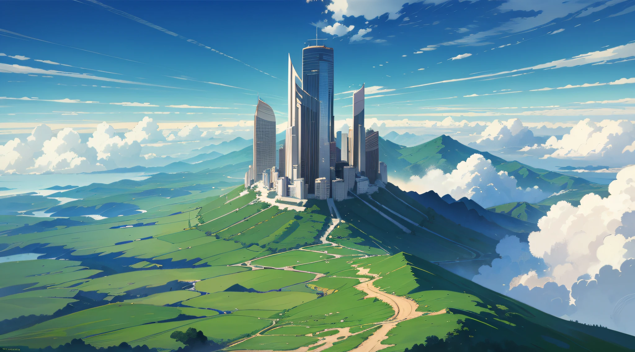 Vast sky, Grande ,def criar_senario (Modelo de anime ) description =(" Vast sky, Grande montanhas e rochas: ") Location = ("floresta : "