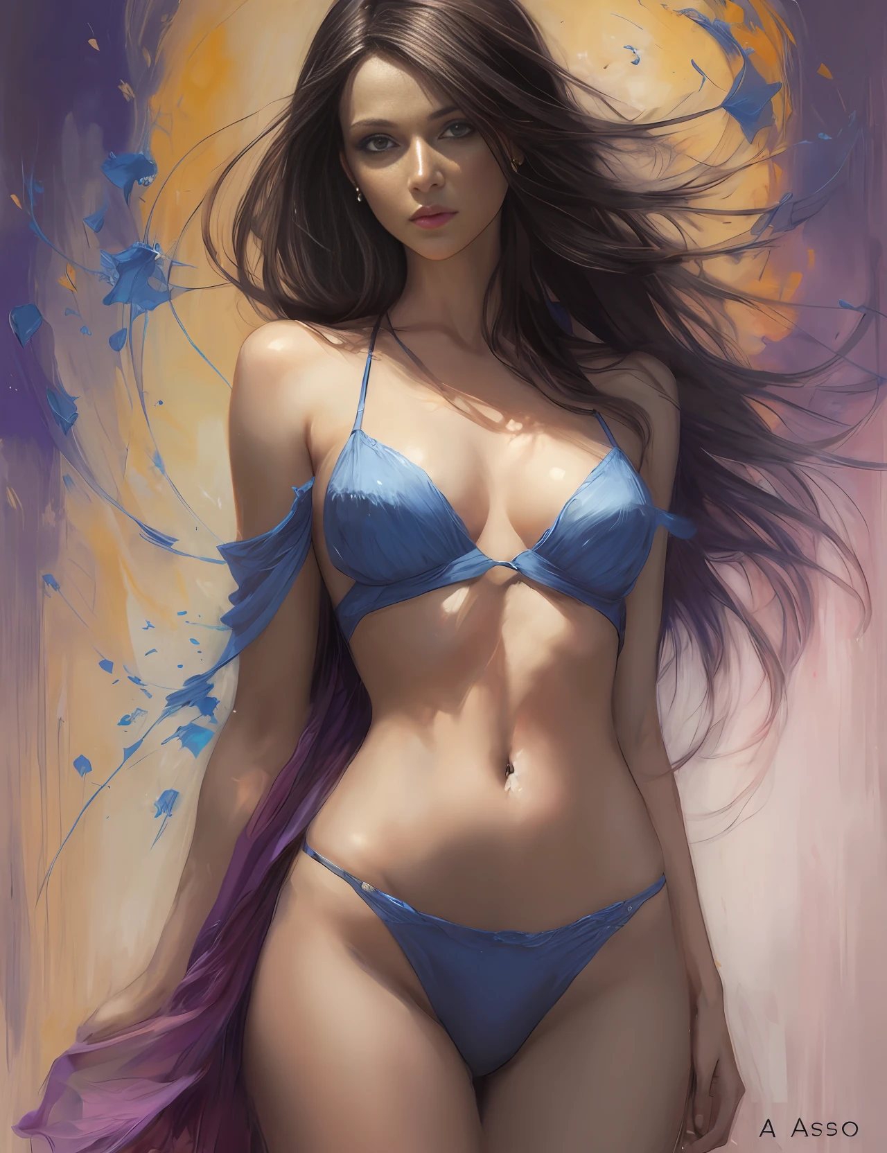 beautiful woman artwork by Henry Asencio --auto --s2