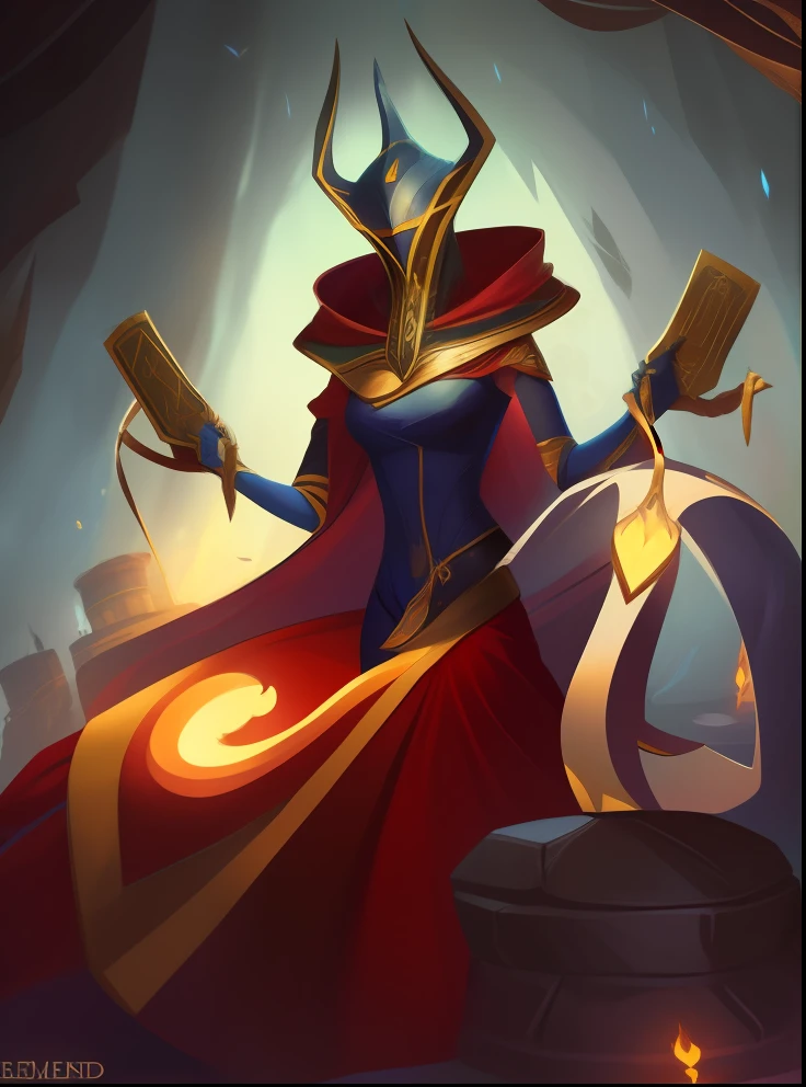 Drawing of a woman in a costume, Long tail instead of legs, eldrazi, mohrbacher, thoth, photo of ghost of anubis, 8k hd wallpaperjpeg artifact, 8 k hd wallpaperjpeg artifact, in the art style of mohrbacher, full portrait of elementalist, from league of legends, collectible card art