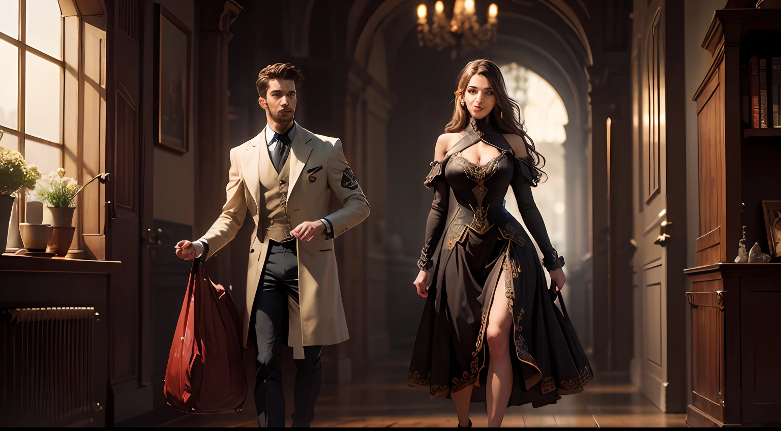 modern clothes, handsome man and young woman, satisfied faces, europe, caucasian, detailed, intricate, over-detailed, ultra intricate, super-detailed, super complex, high resolution, high detail, high complexity, super resolution, extremely detailed, incredibly detailed, super resolution, HD, 32k, real engine, HDR, dynamic pose, dynamic pose, dynamics, posture, posture, scif --auto