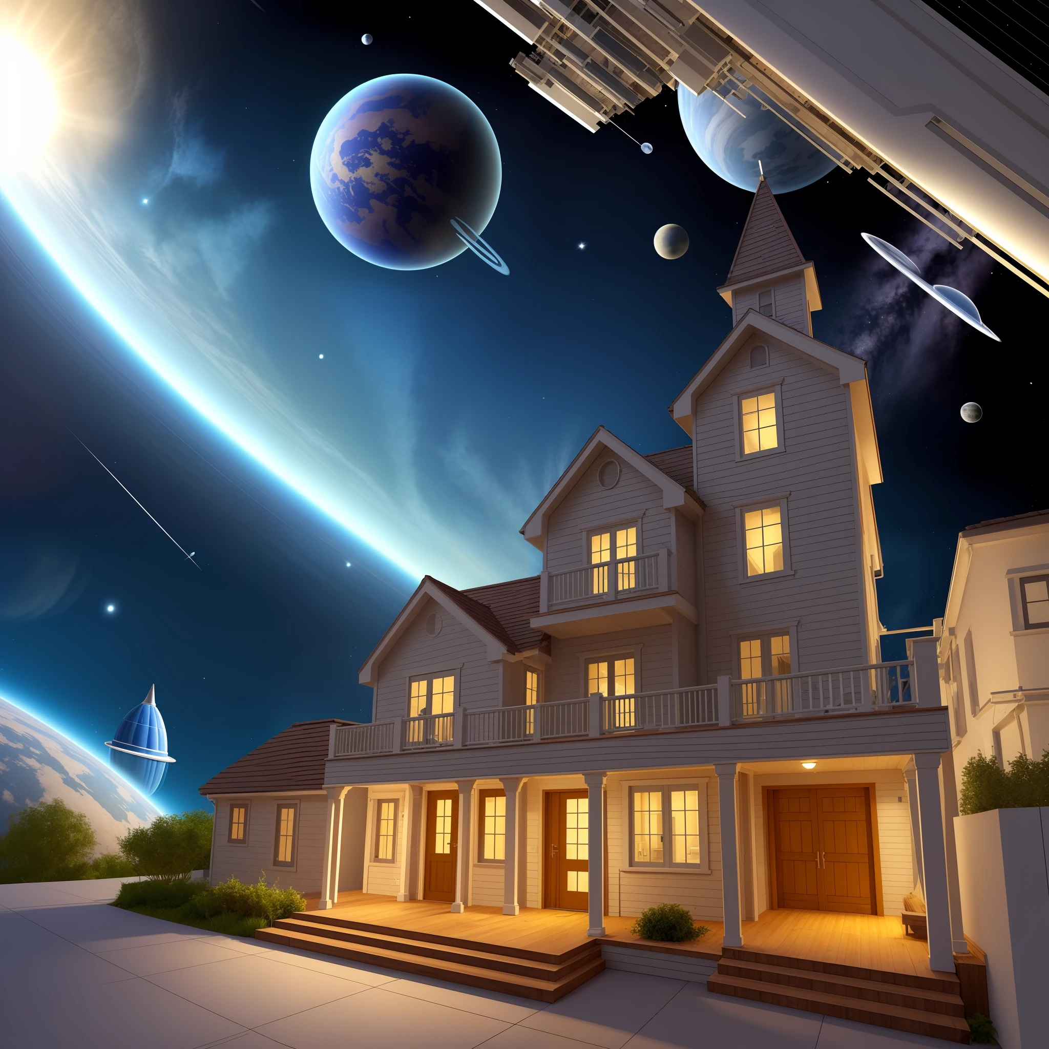 House in space
