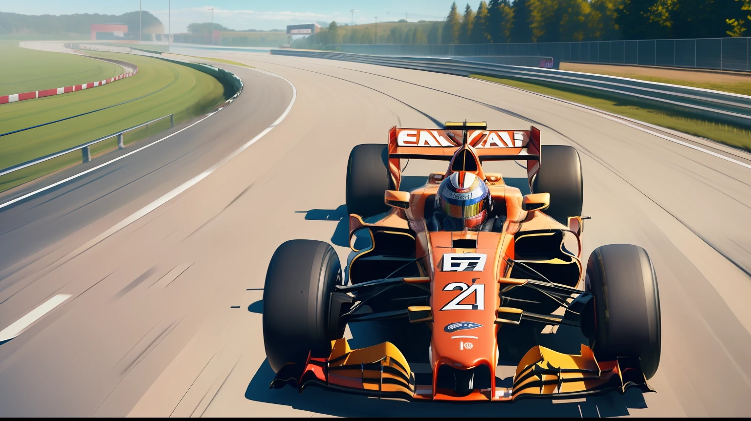 (8K), (Ultra realista), (Cinematic: 1.3), (Detalhado), (RAW), Various Formula 1 cars from the 1990s, racing at racetrack, Distant image, (foto realista) ((detalhes 90's)) (imagem centralizada: 0,5).