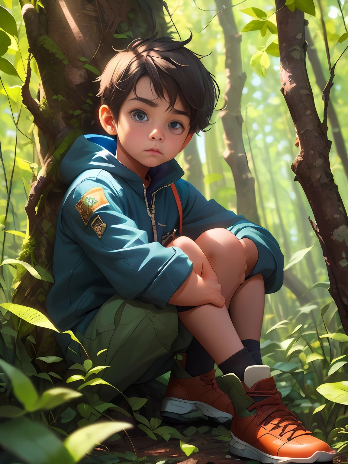 prompt
Txt2Img
8 year old boy, in the forest, exploring, ≪ amazing look≫ highest quality, (Photorealistic: 1.4)) top quality, masterpiece, illustration, very delicate and beautiful, highly detailed CG, 8k wallpaper, amazing, fine detail, very detailed CG Unity 8k wallpaper, ultra detailed, ultra detailed, ultra high resolution, high resolution, very detailed, ((very detailed eyes and face)), beautiful detailed eyes, highly detailed face, Perfect lighting, natural colors, ((10-year-old boy)), departure, ((rough style with the whole body including both legs)), the future is bright,