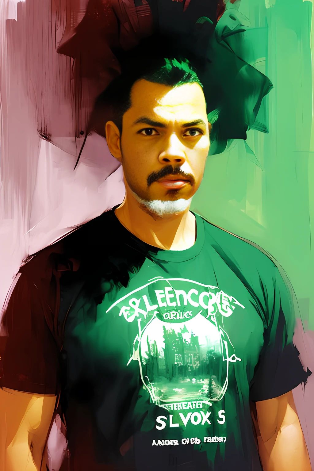 guttonerdvision6, um retrato de um risonho, toxic, Muscle, deus, mayor, (hdr:1.28), hiperdetalhado, cinematographic, luzes quentes, detalhes intrincados, hiper-realista, fundo radial escuro, (cores silenciadas:1.38), (cores neutras:1.2), fotografia profissional, correct exposure, arte de Jeremy Mann e Greg Manchess e Antonio Moro, fantasia, arte, arte de Brian Froud e James Jean e Krenz Cushart