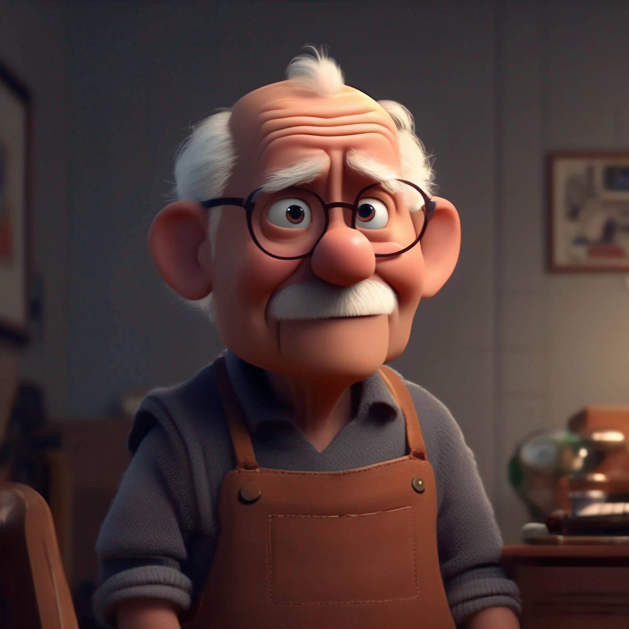 a little old man style pixar, master piece , hd, 8k